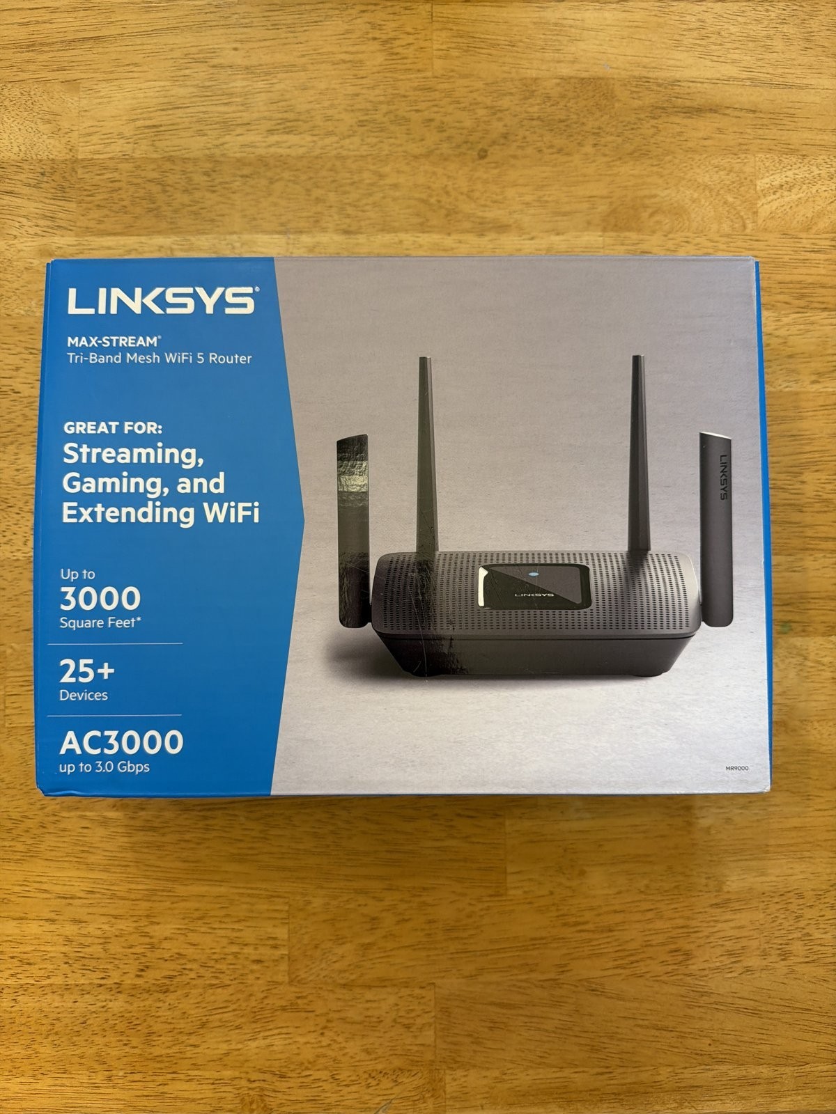 Linksys MR9000 Max-Stream AC3000 Tri-Band Mesh WiFi 5 Router New Sealed