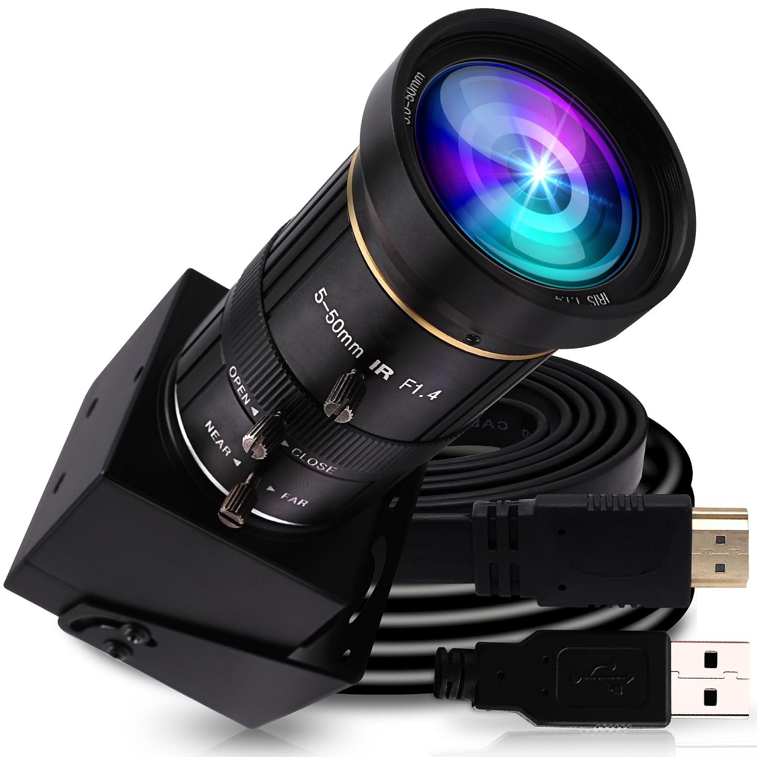 ELP 4K USB HDMI USB Camera Manual Zoom Webcam Variable Focus PC Camera Mini Clos