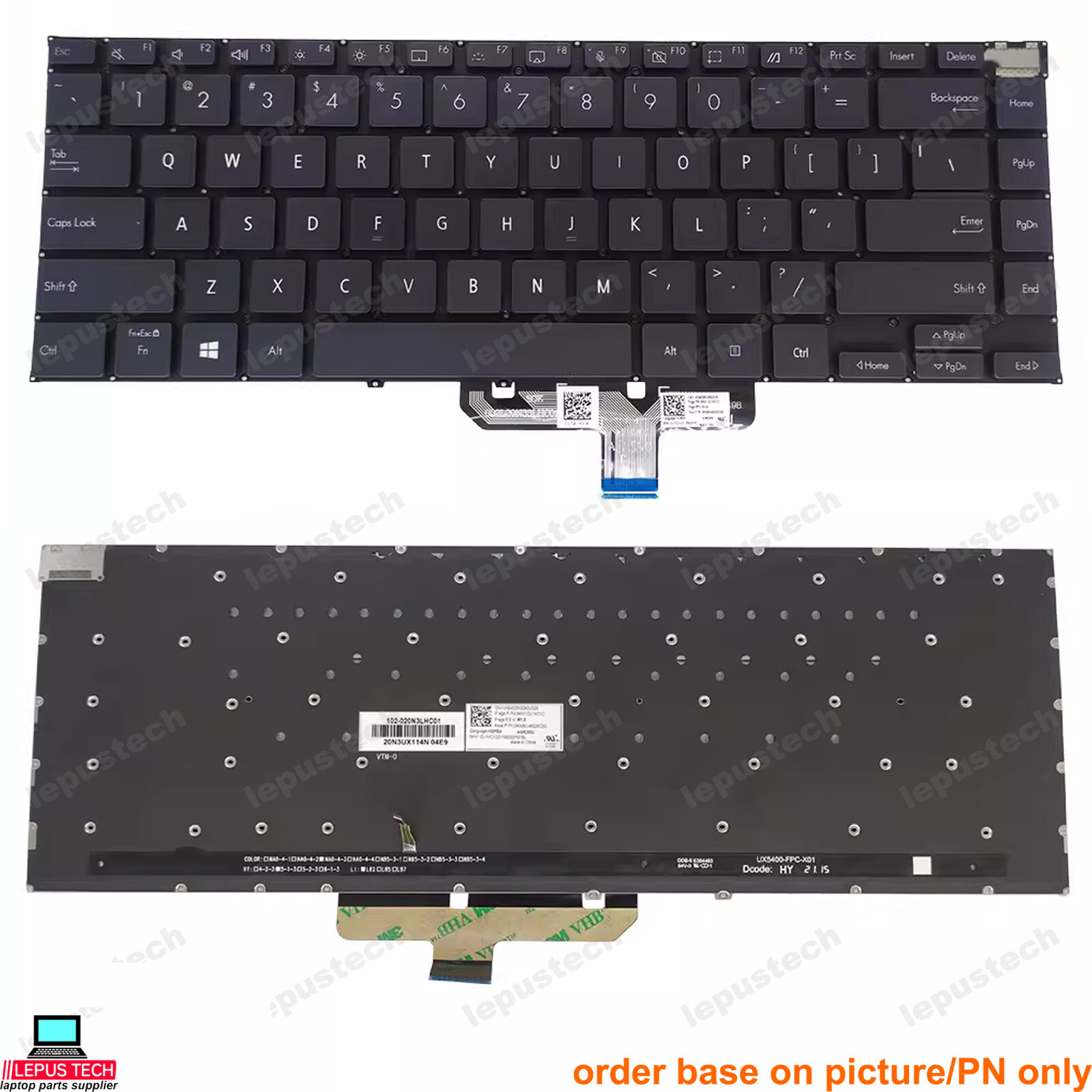 ASUS Zenbook 14X UM5401QA UX5401Z black backlit US keyboard