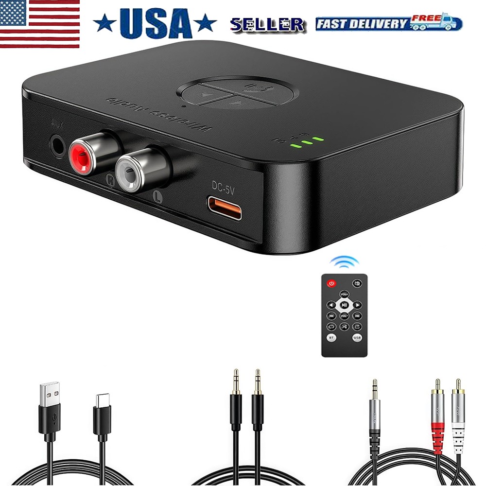 Bluetooth 5.4 Transmitter & Receiver Wireless Adapter For Home stereos/speakers
