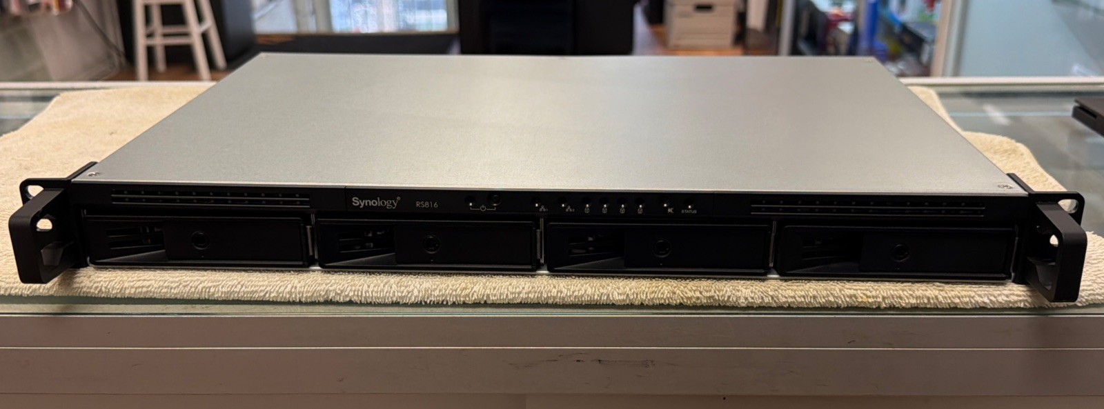 Synology RS816 RackStation W/ Handles, Drive Caddies, and Rack Ears - No Drives