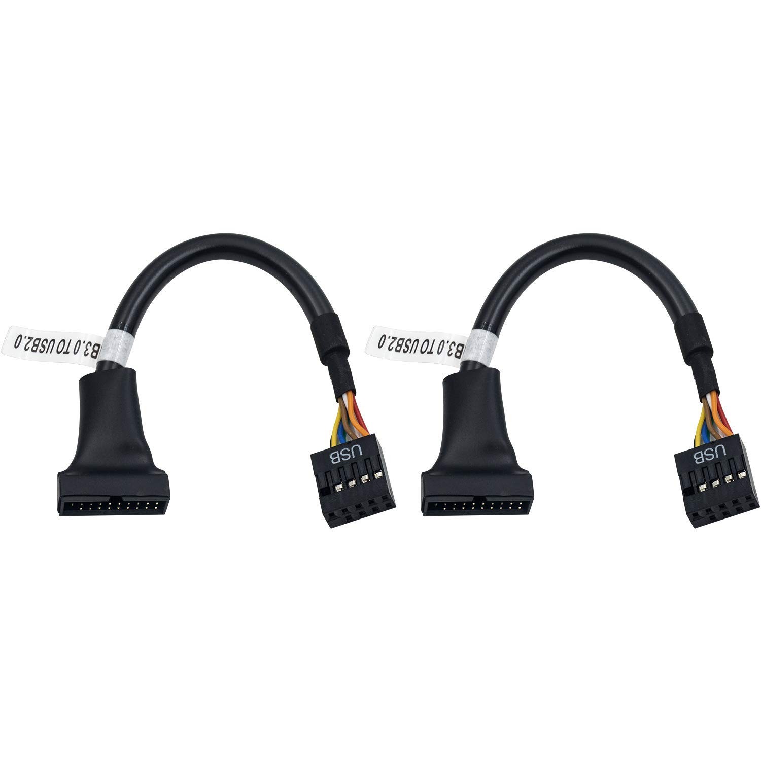 Duttek USB 3.0 Header to 2.0,USB 2.0 Motherboard Adapter Black 