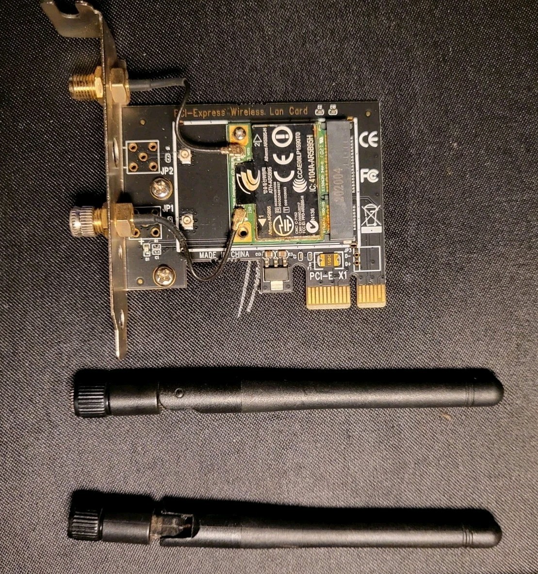 PCIe Wireless WiFi Network Card Atheros AR5B95 802.11n Desktop Adapter Antennas