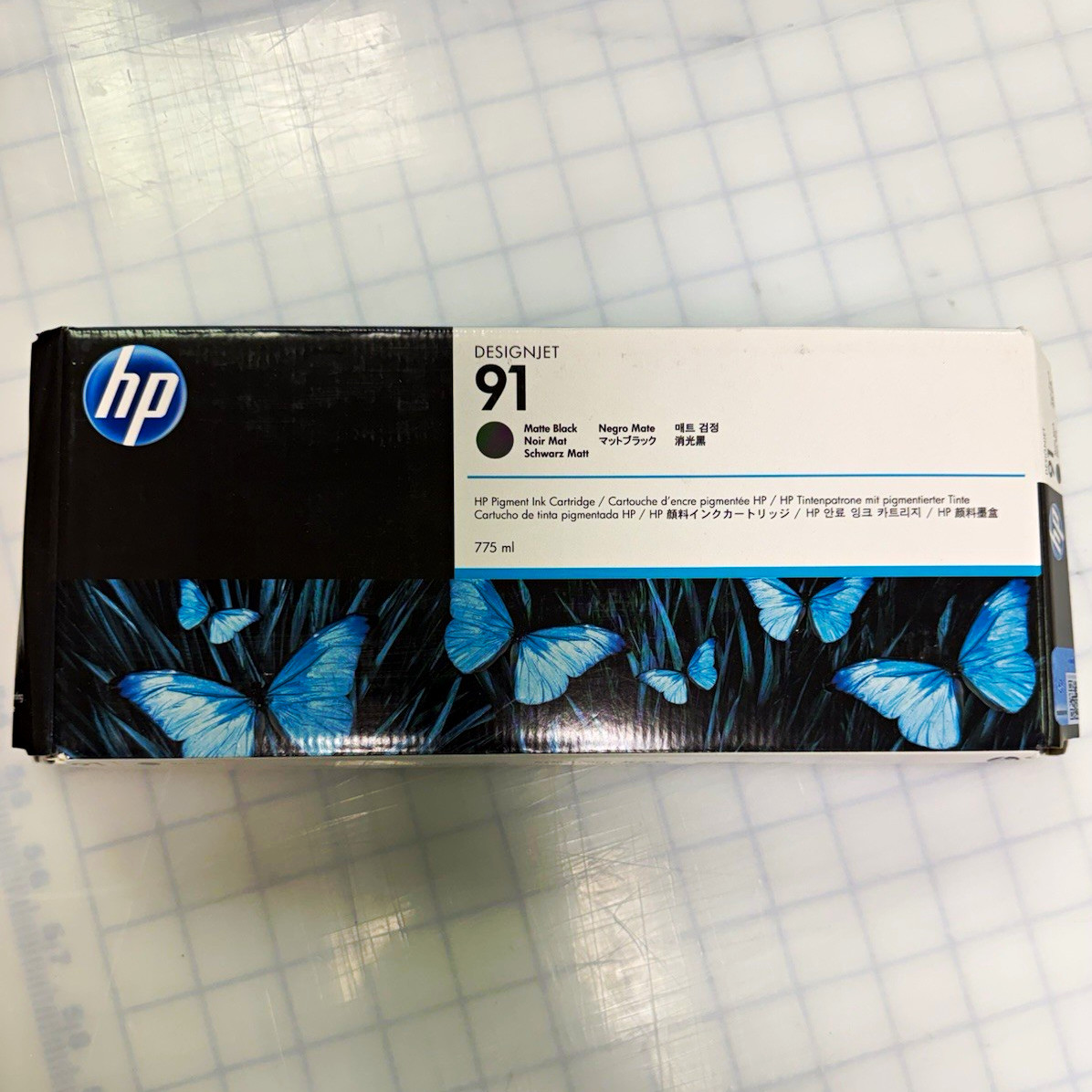 HP DesignJet 91 Matte Black Inkjet Cartridge 775ml Genuine C9464A