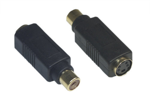 S-Video / RCA Male Female M/M M/F F/F Adapter Gender Gold Connector Mini DIN-4