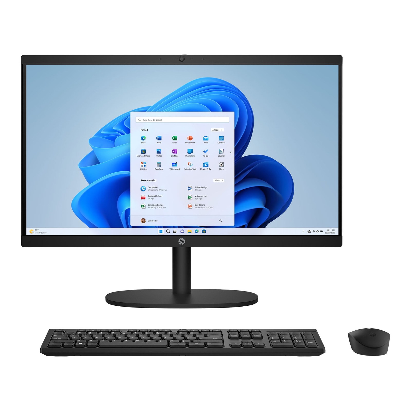 HP 22-dg0013w 22" FHD J5040 2GHz Intel UHD Graphics 605 8GB RAM 128GB SSD Win 11