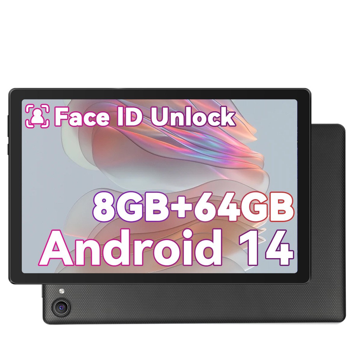 Urao 10 inch Octa-Core Android14 Tablet 8+64GB ROM,Dual Camera Bluetooth WIFI