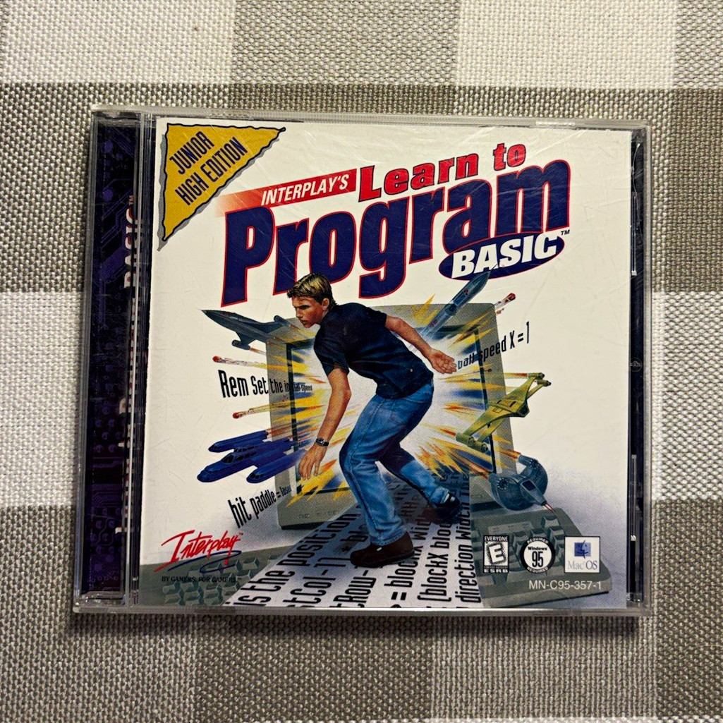Interplay Learn to Program BASIC Training Tutorial CD Mac Windows 95 English
