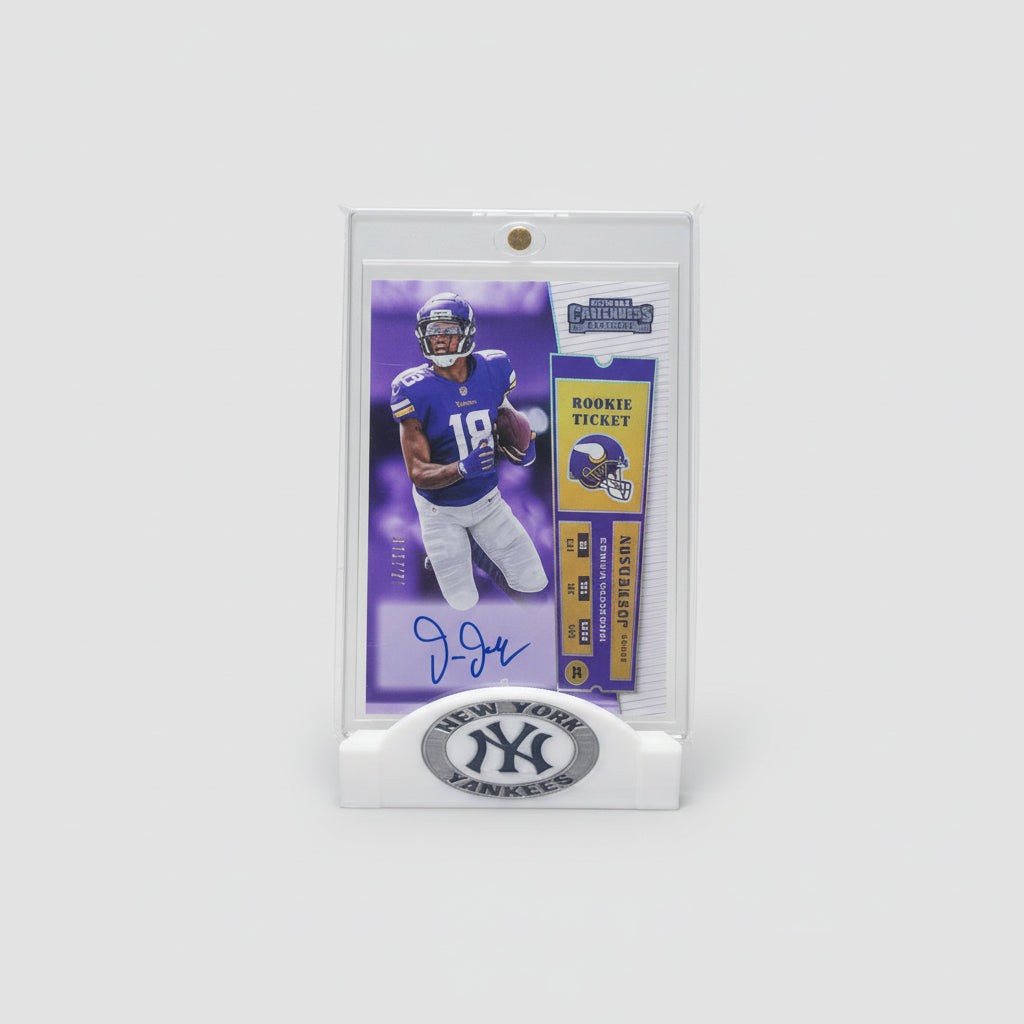 3D Printed New York Yankees Card Stand - White/Blue