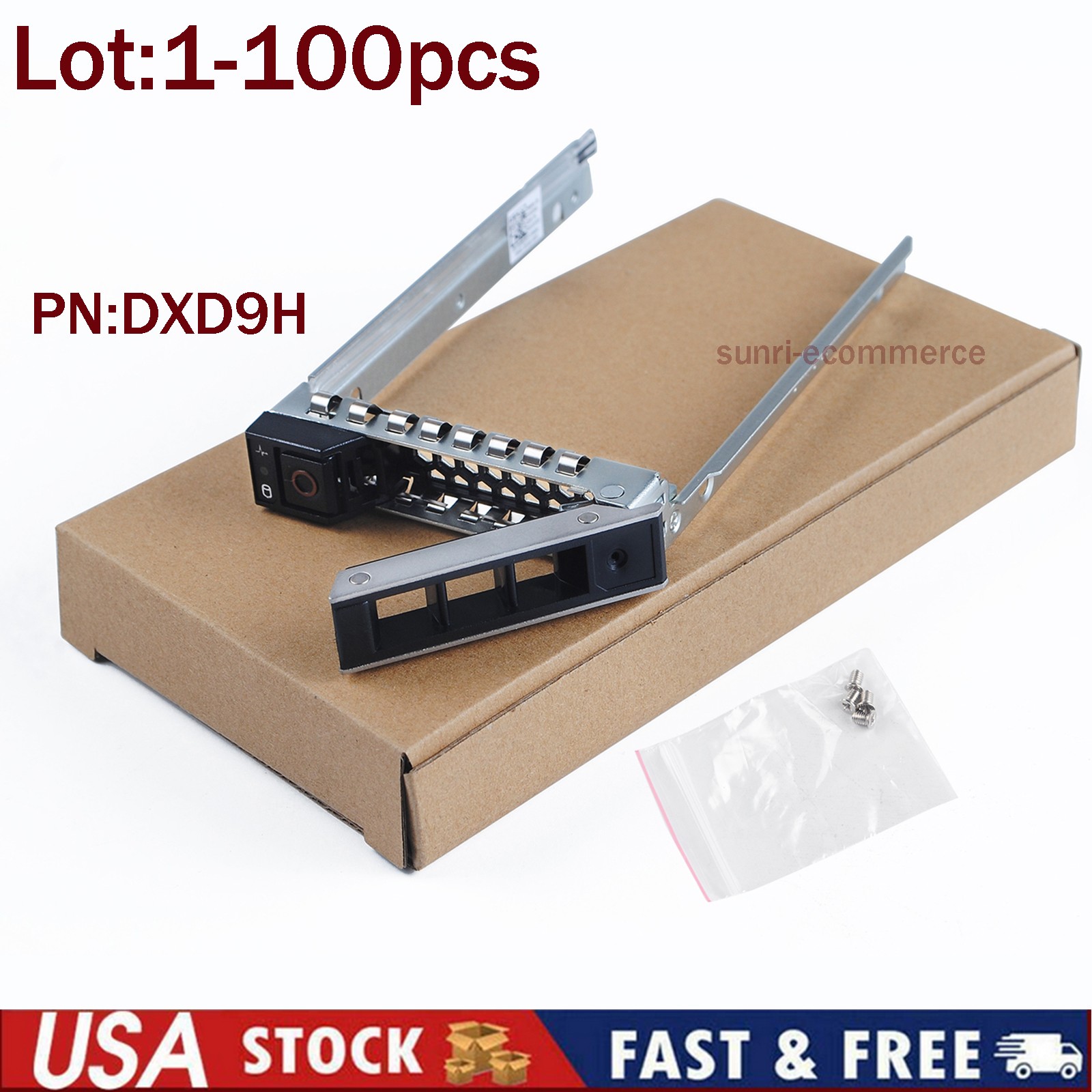 Lot Dell 2.5"Caddy Tray DXD9H R540 R640 R740XD R940 R750 R650 R760 14th 15t 16th