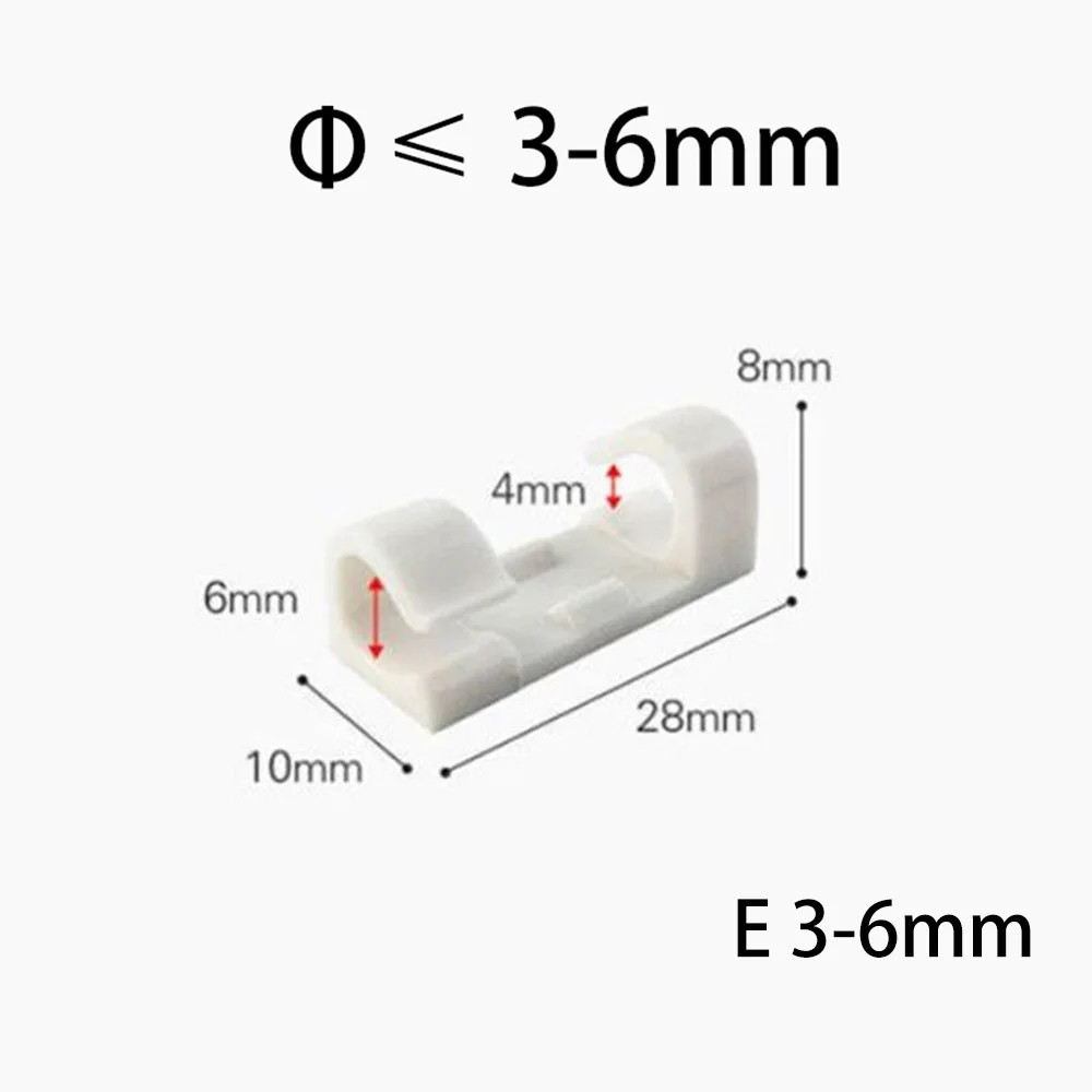 10 Pcs Cable Organizer USB Winder Desktop Tidy Clips Management Wire Holder