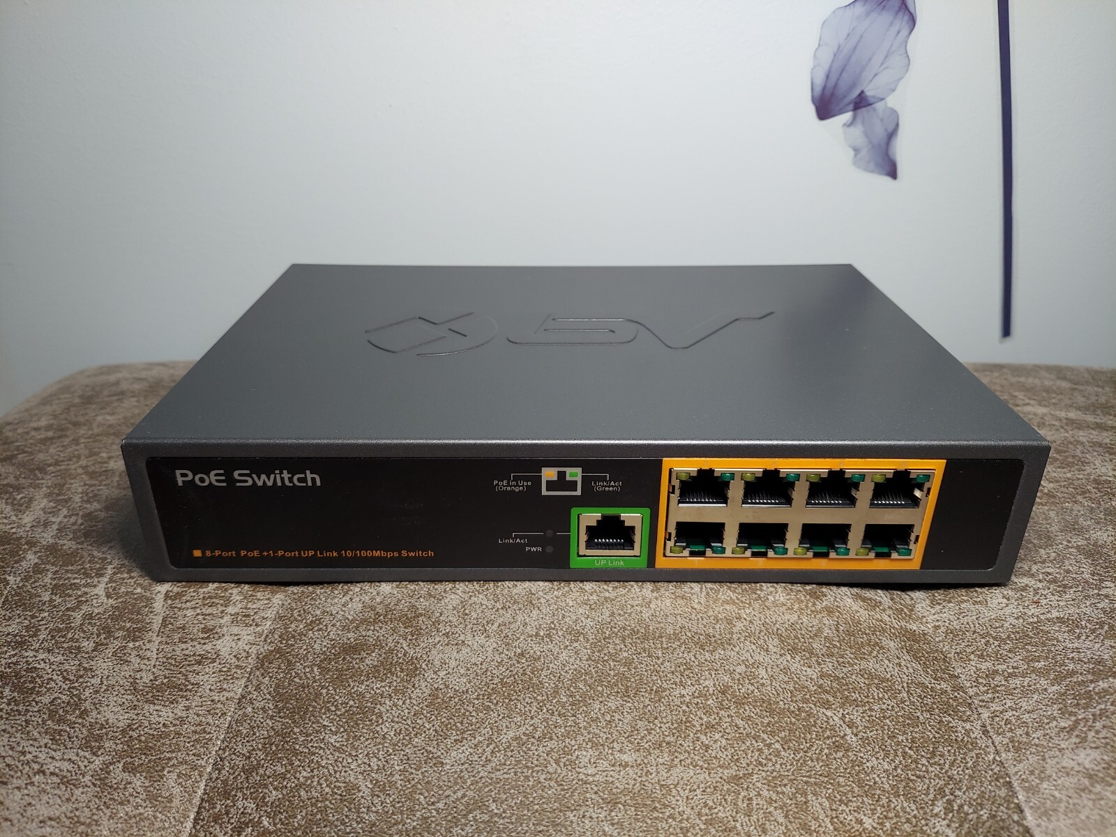 BV-Tech POE-SW801 8 PoE+ Ports With 1 Ethernet Uplink 120W Black New Open Box