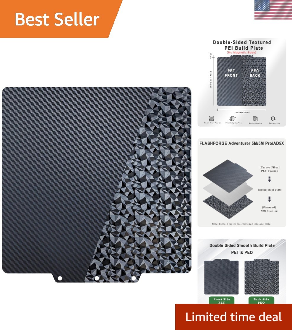 High-Performance Double-Sided Build Plate for Flashforge Adventurer 5M/AD5X