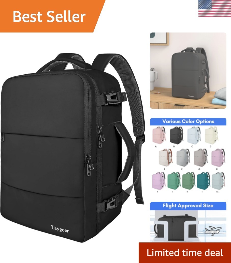 Multi-Pocket Travel Backpack - Water Resistant & Flight Approved for Easy Travel