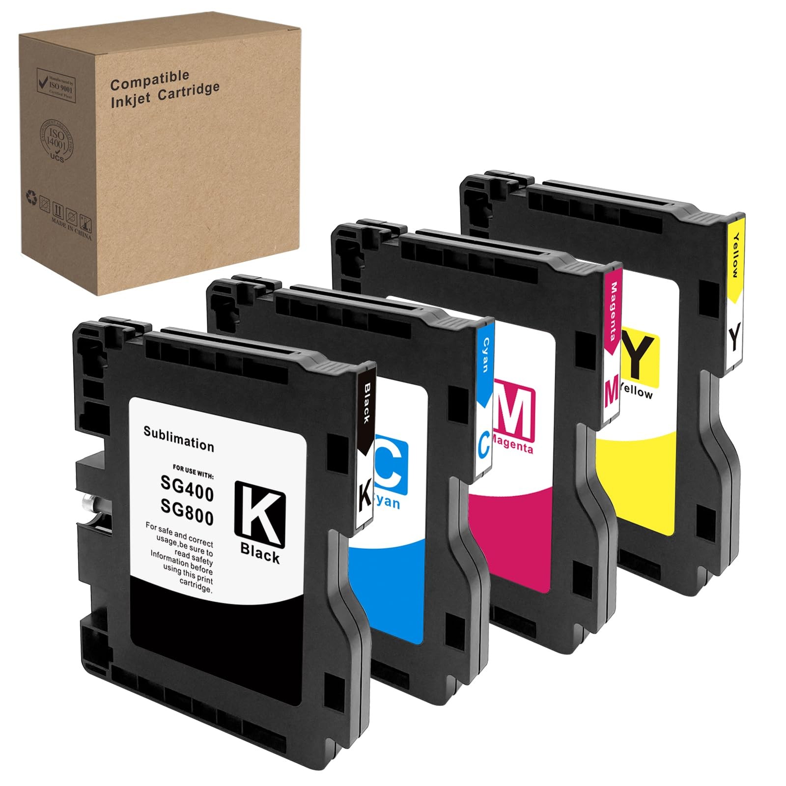 Dikarsum SG400 SG800 Sublimation Ink Cartridge for Sawgrass Virtuoso 4Pack