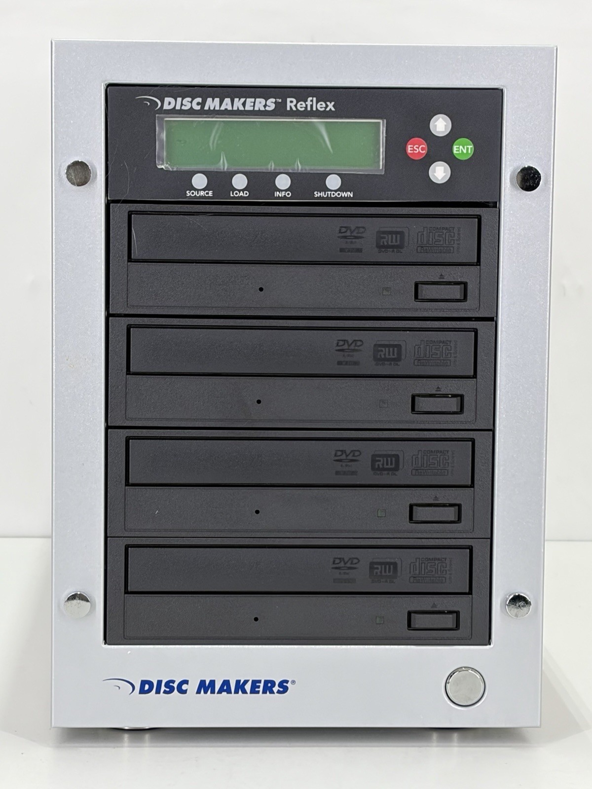 Disc Makers Reflex 4 CD/DVD Duplicator CDR DVDR Burner 60 CD 36 DVD Per Hour HDD