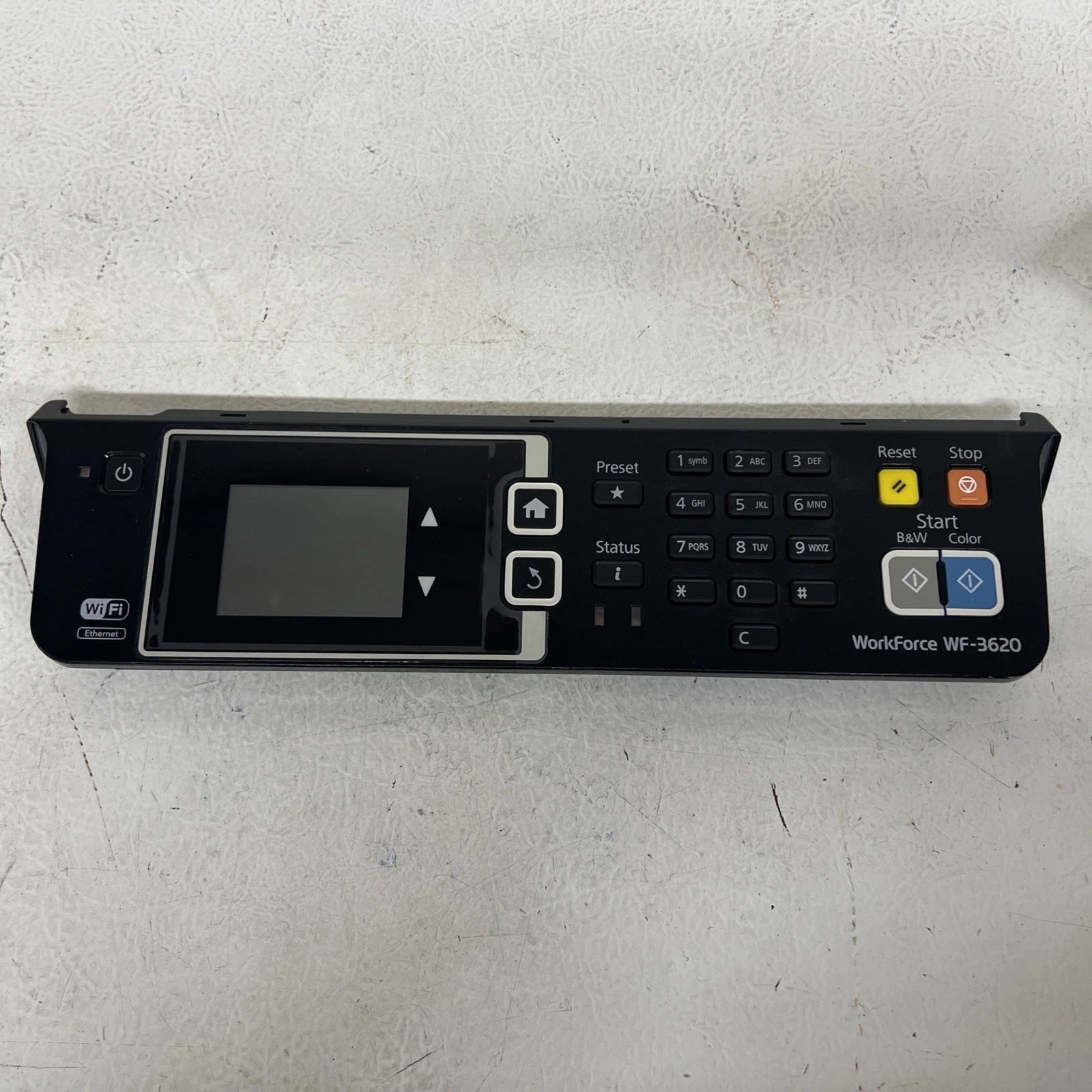 Epson WF-3620 Work Force Used Printer Parts Control Panel