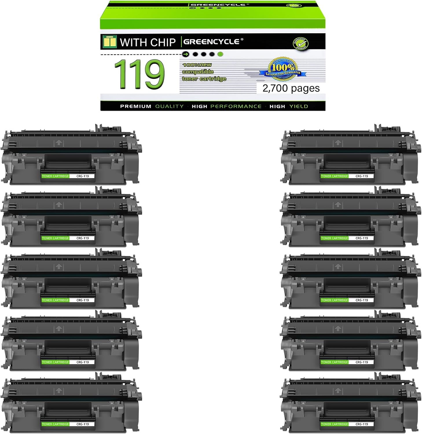 10PK CRG119 119 Toner Cartridge for Canon ImageClass MF5880dn MF5930dn MF5940dw
