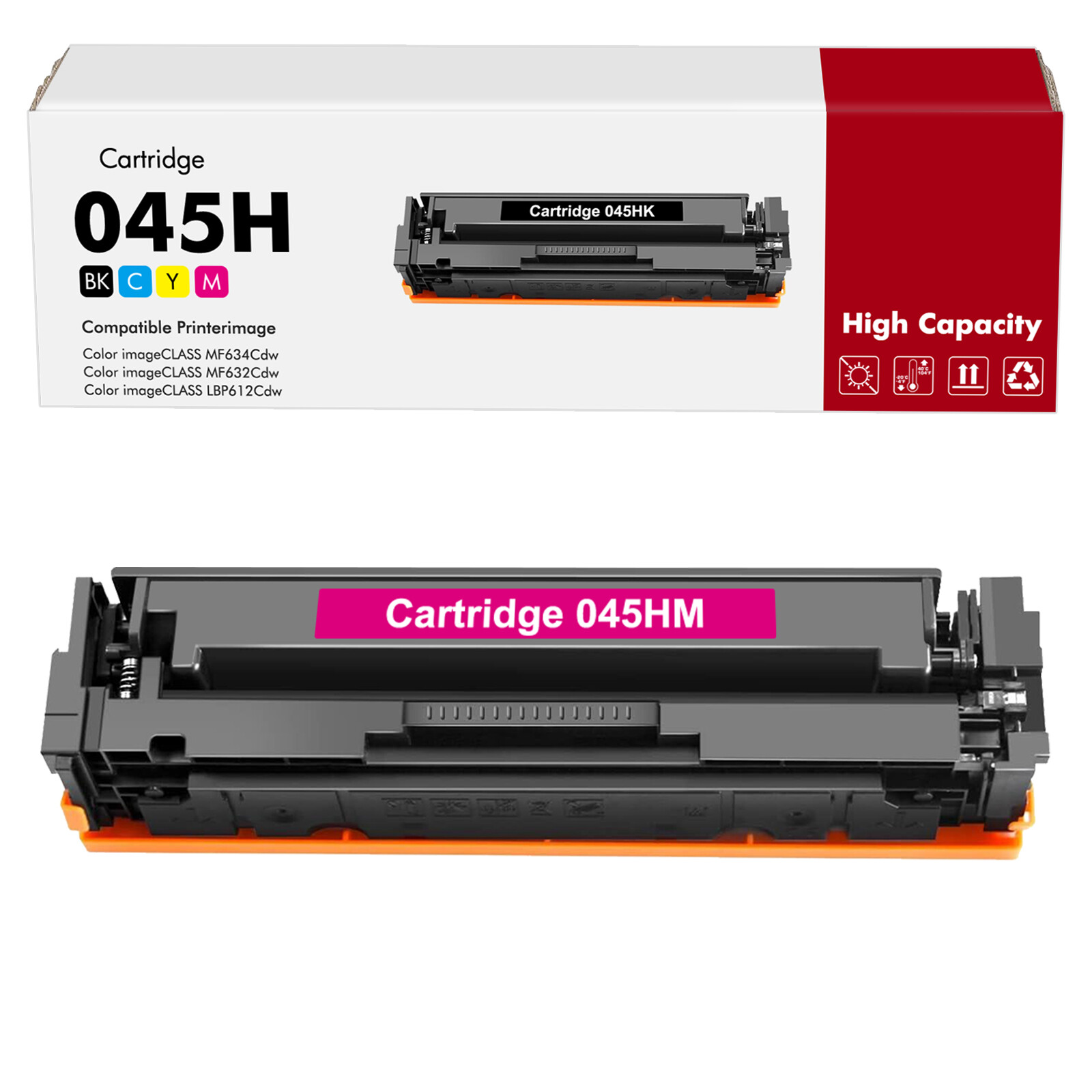 1PACK 045H Magenta Toner For Canon 045 H ImageCLASS MF634Cdw MF632Cdw LBP612Cdw