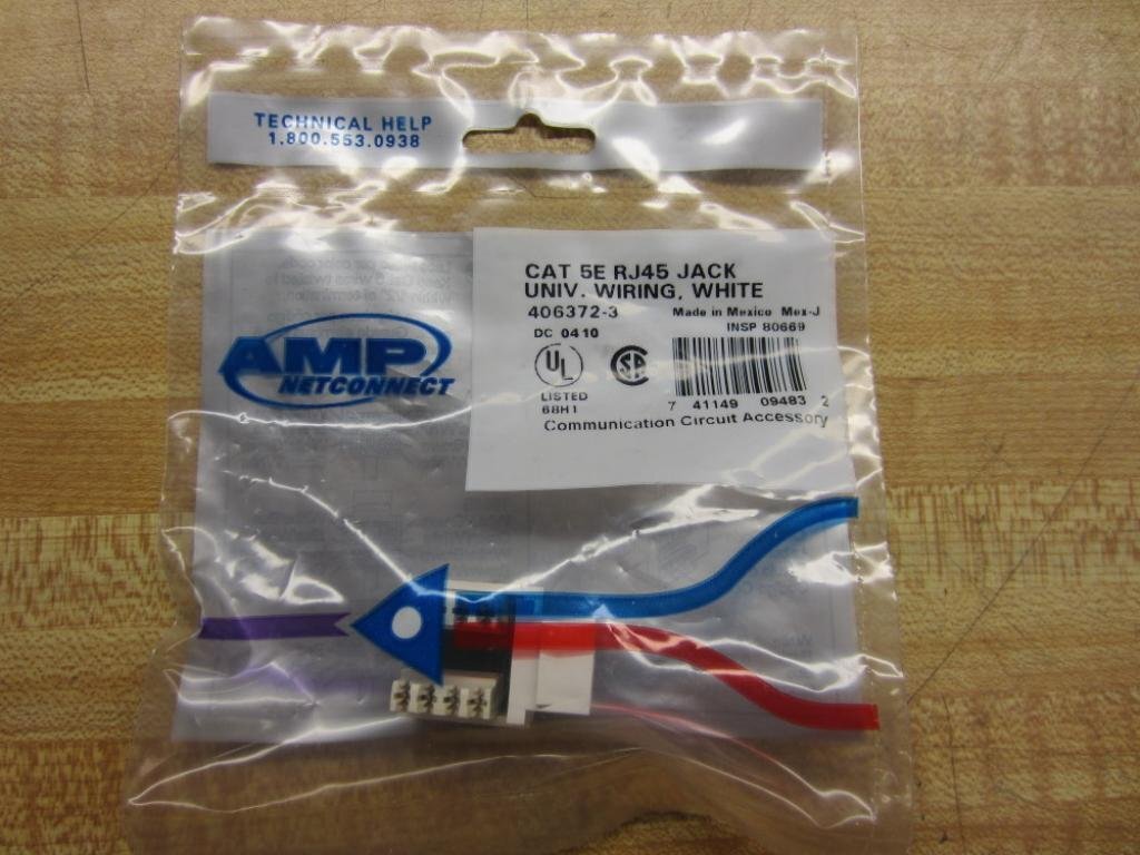 Cat 5E SL Series Jack 8-Position Gray 1375191-4 AMP RJ45, T568A/B - LOT OF 8