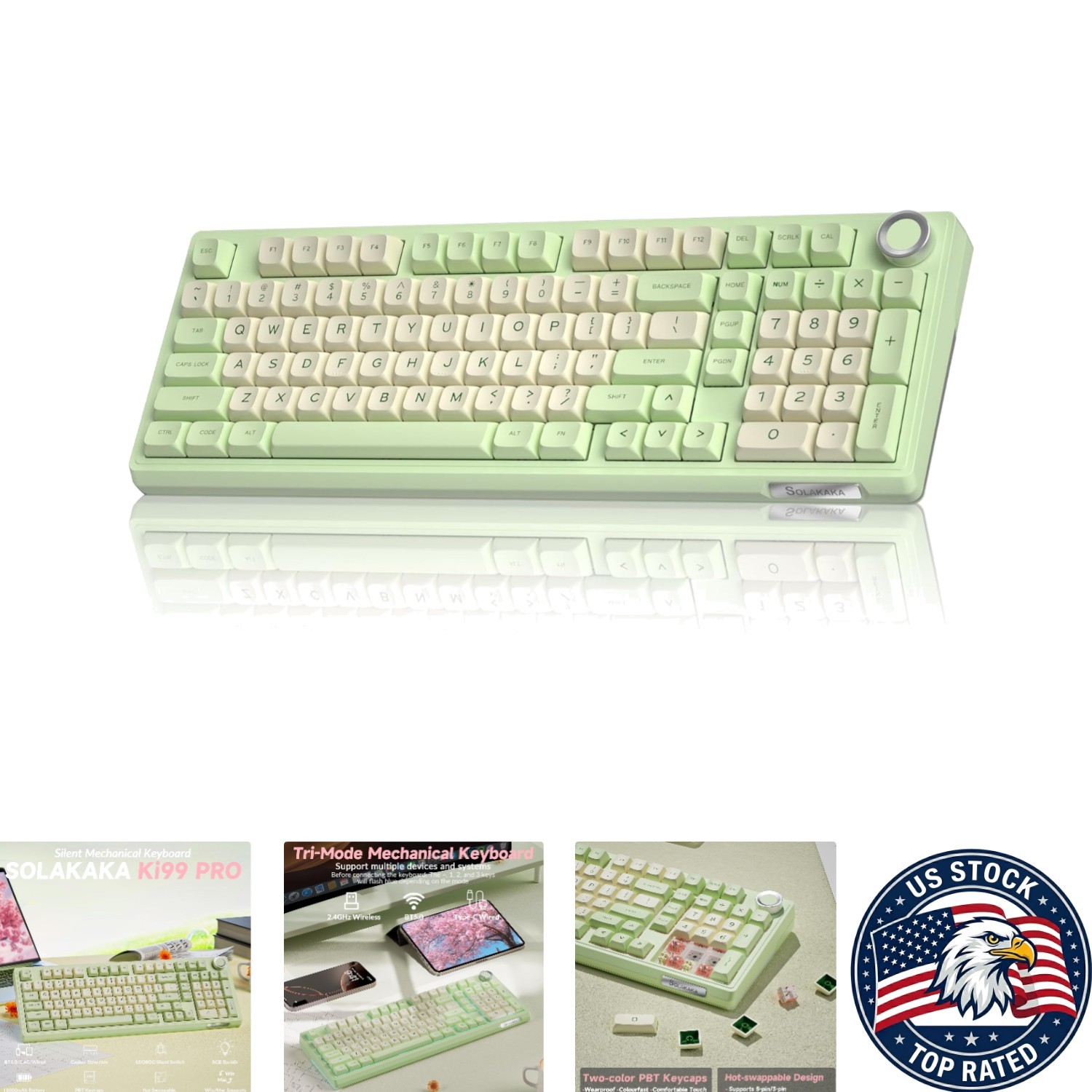 Versatile KI99 Pro Mechanical Keyboard – Triple-Mode, Gasket Structure, Silent