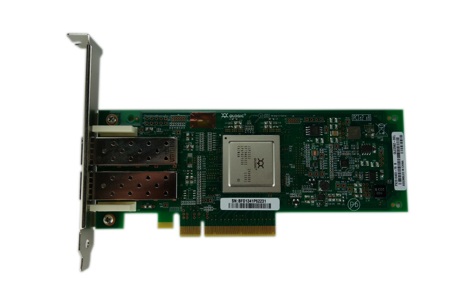 Dell QLogic QLE2562 8Gb Dual Port Fibre Channel PCI-e Host Bus Adapter MFP5T    