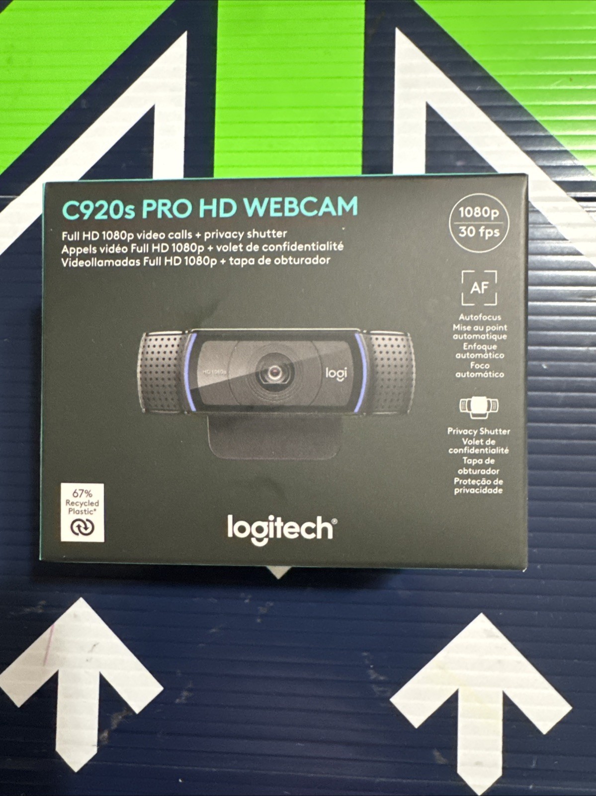 Logitech C920S Pro HD 1080p Webcam 960-001257 Black - New Sealed