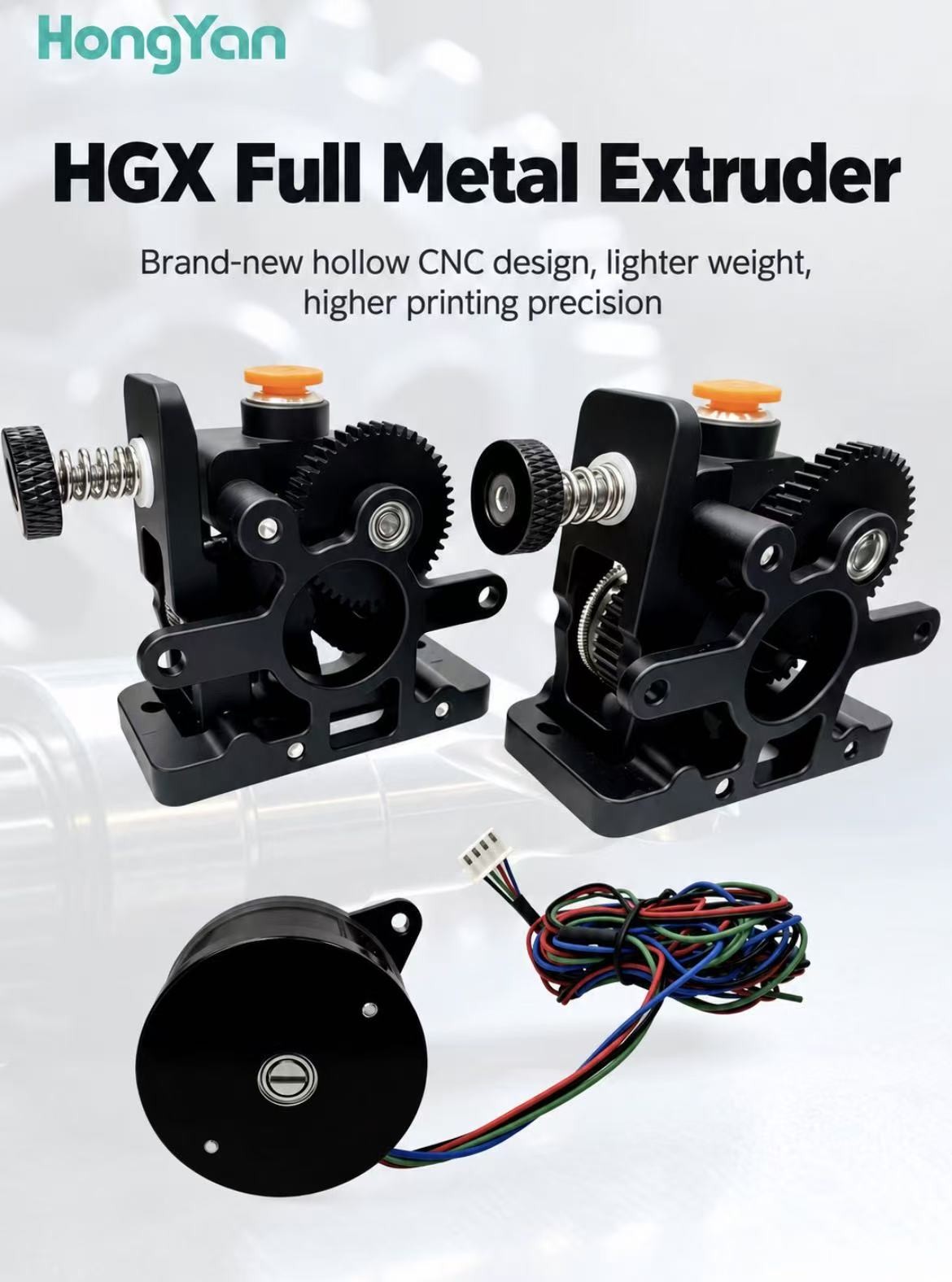 HongYan HGX Lite All Metal Aluminum Extruder Upgrade for 3D Printer High Quality