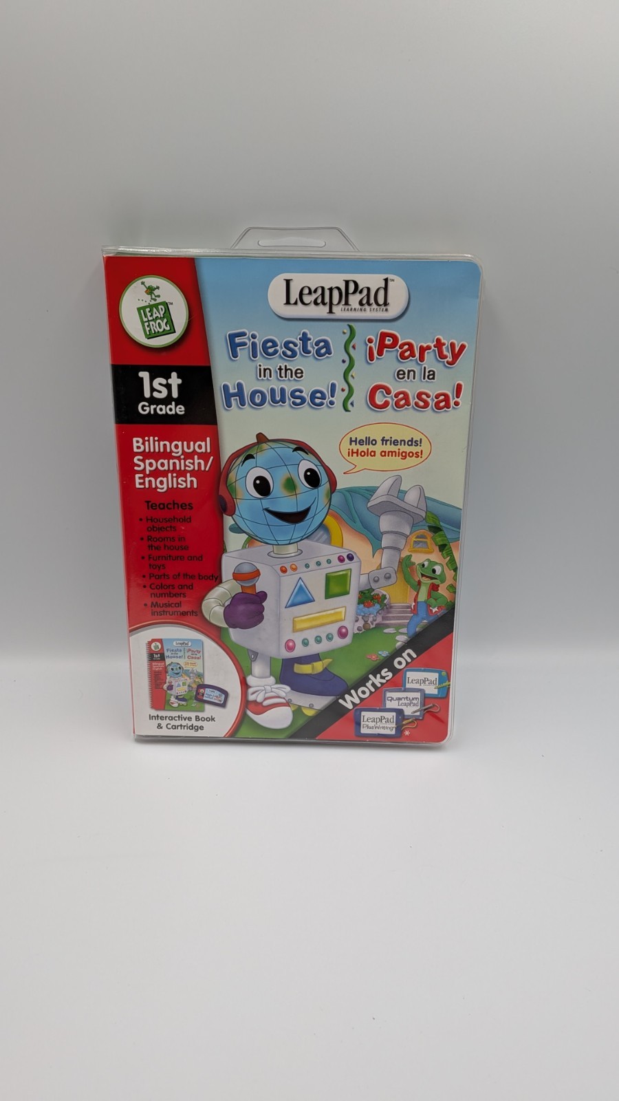 LeapPad Fiesta In The House Spanish English Bilingual Book & Cartridge Game 