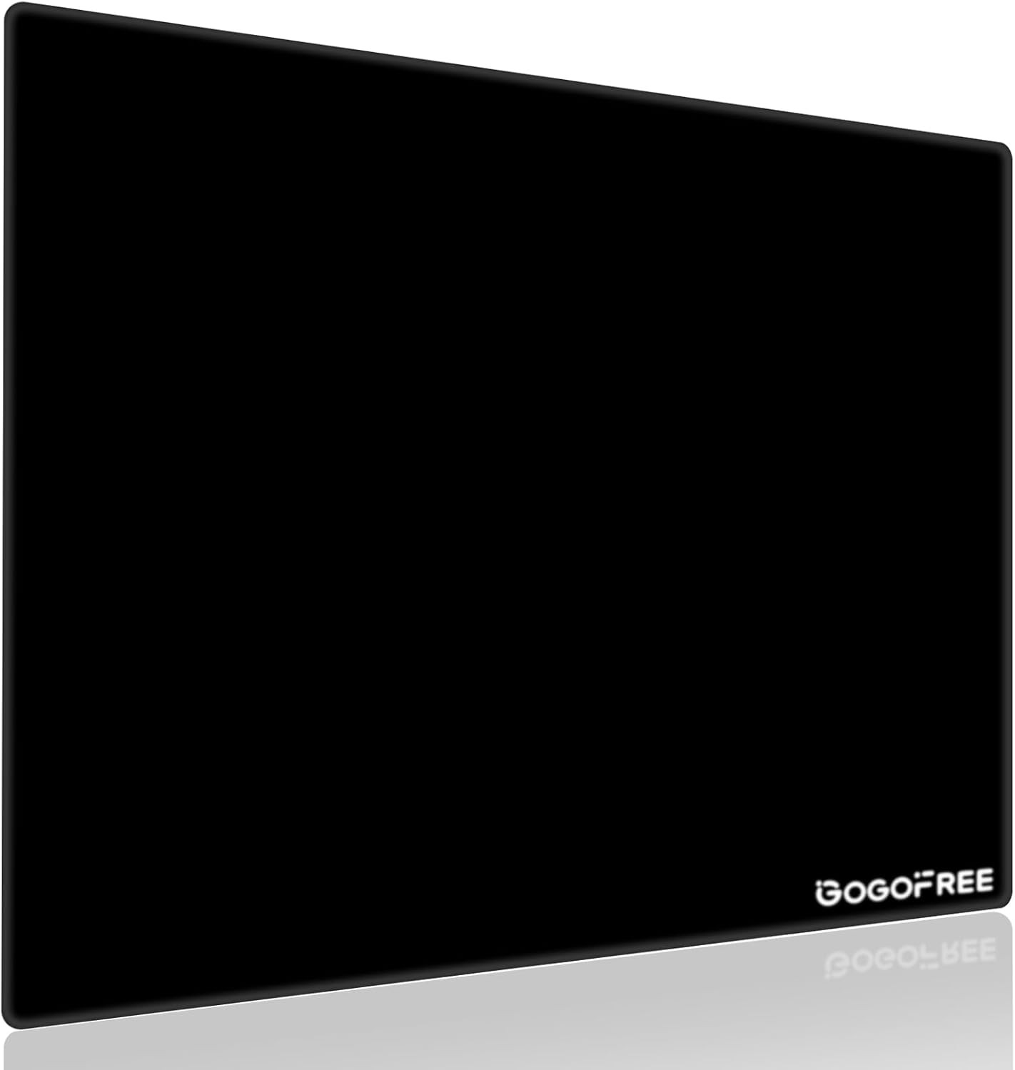 Black Glass Mousepad for Gaming, Ultra Smooth Mouse Mat with Hard Surface, Large