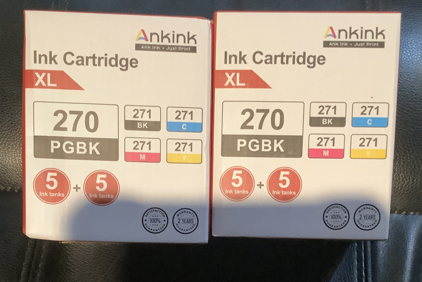 2- Ankink Ink Cartridge 270 5+5 pack/Canon Pixma MG And TS Series -NEW