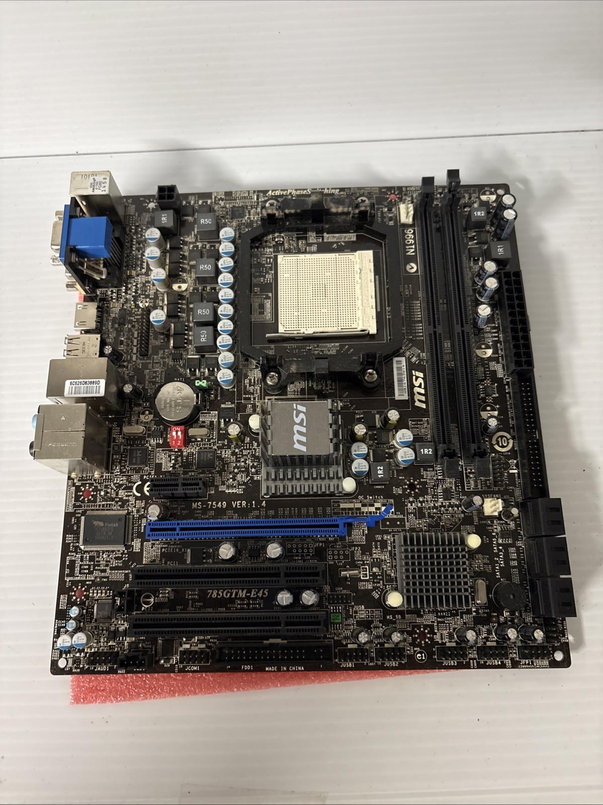 MSI 785GTM-E45 MS-7549 Socket AM2+/AM3 AMD 785G MicroATX Untested For Parts Only