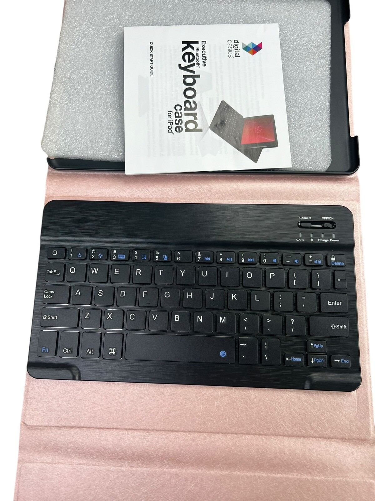 Digital Basics Executive Bluetooth Keyboard Case for 9.7” iPad- Rose Gold
