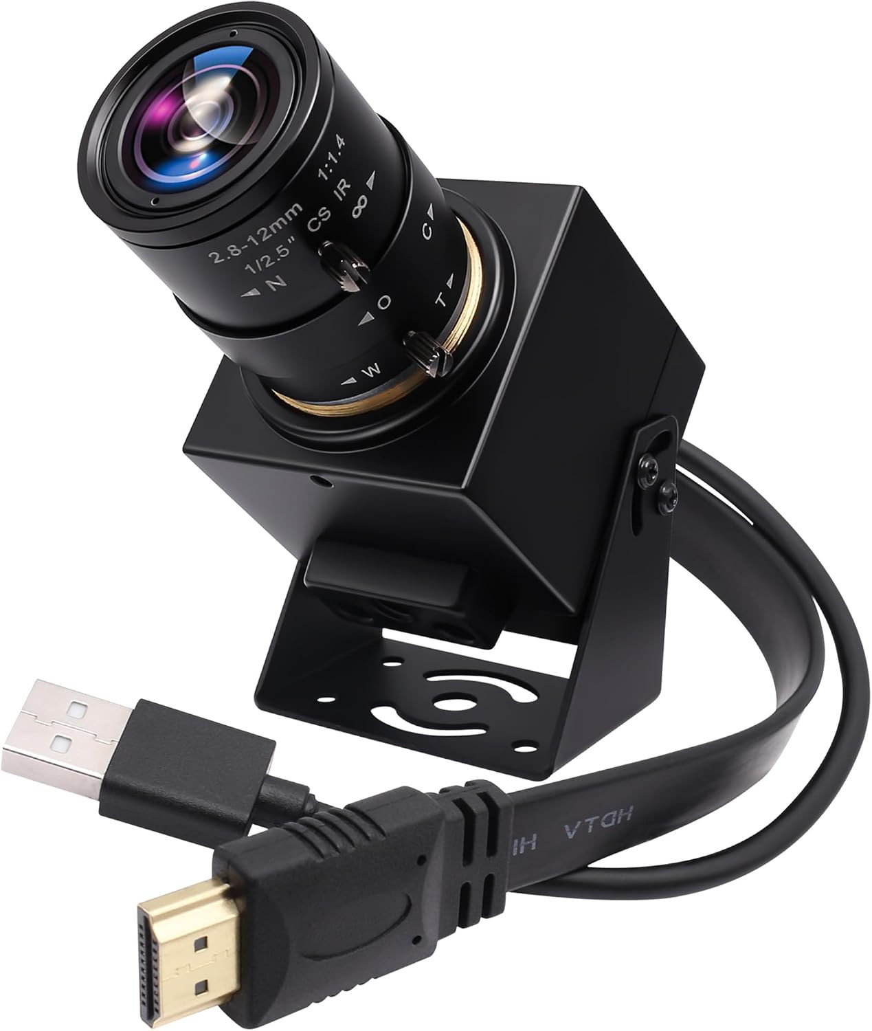 4K USB HDMI Camera Manual Zoom Webcam for Close up with 2.8-12Mm Variable Lens,P