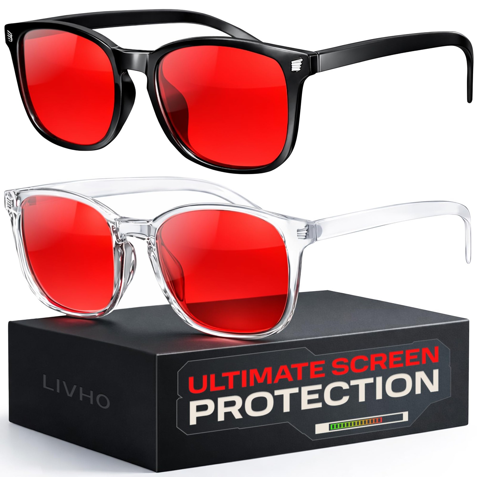 Blocking Gaming Glasses Blue Green Light for Computer Sleeping, Dual Coatings...