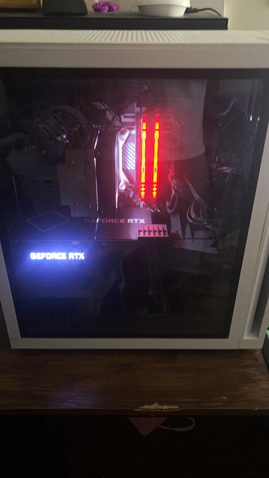 OMEN White Gaming Tower Desktop PC GeForce RTX Dedicated Graphics RGB