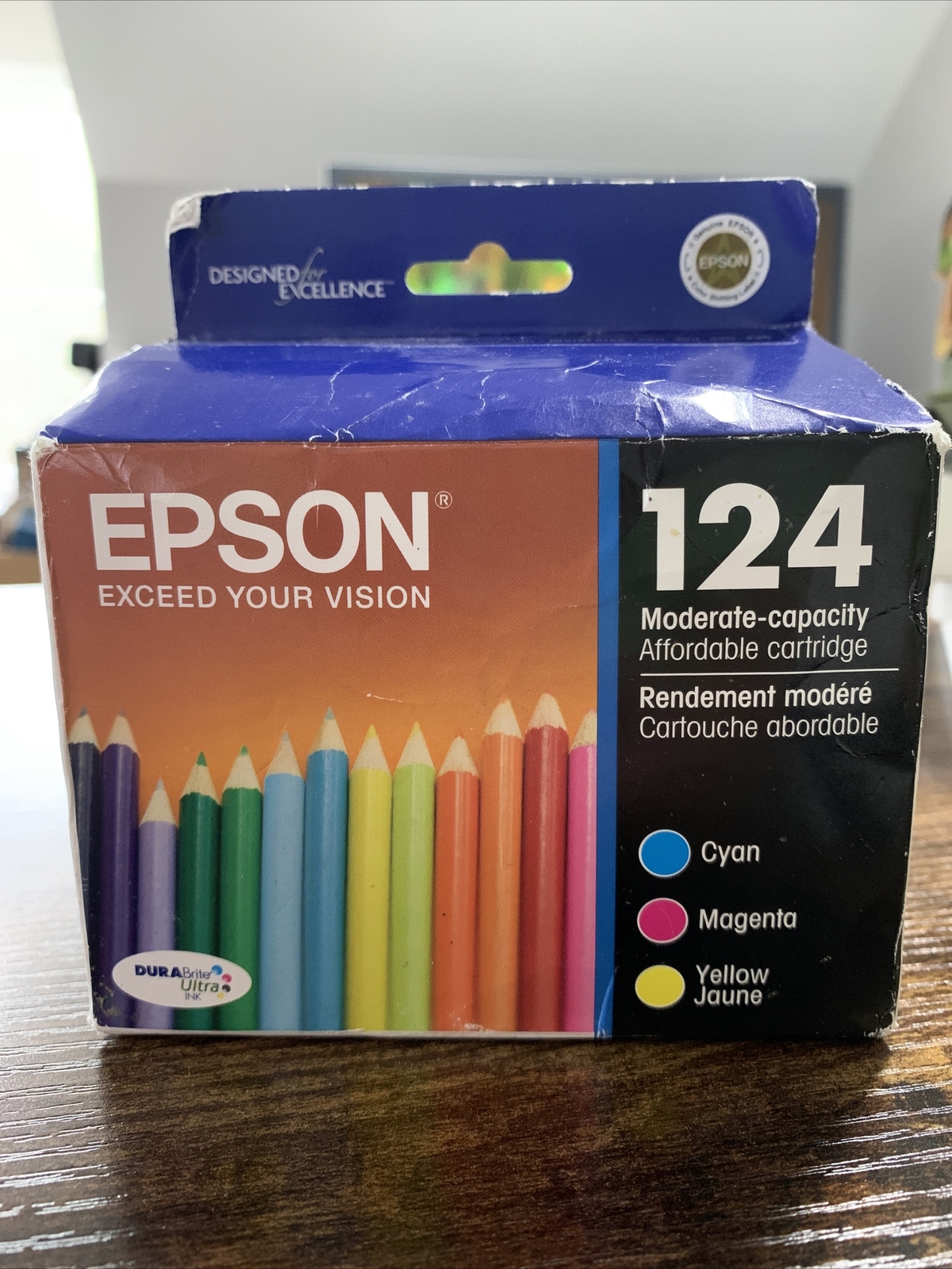 Epson 124 Cyan, Magenta, Yellow Ink Cartridges (T124520)  | EXP. Feb. 2013 | New