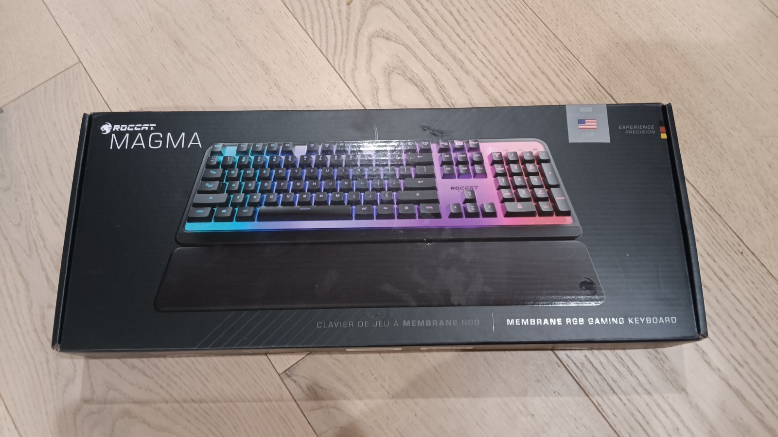 Brand New ROCCAT Magma RGB Gaming Keyboard - Wrist Rest Included - Black