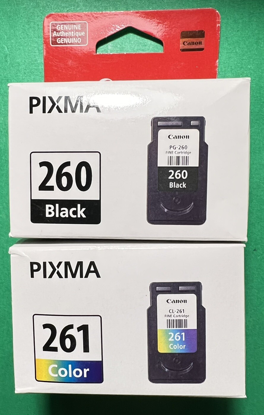 Genuine Canon 260 261 Ink Cartridge Combo-For TS5320 6420 TR7020 Printer-OEM-2PK