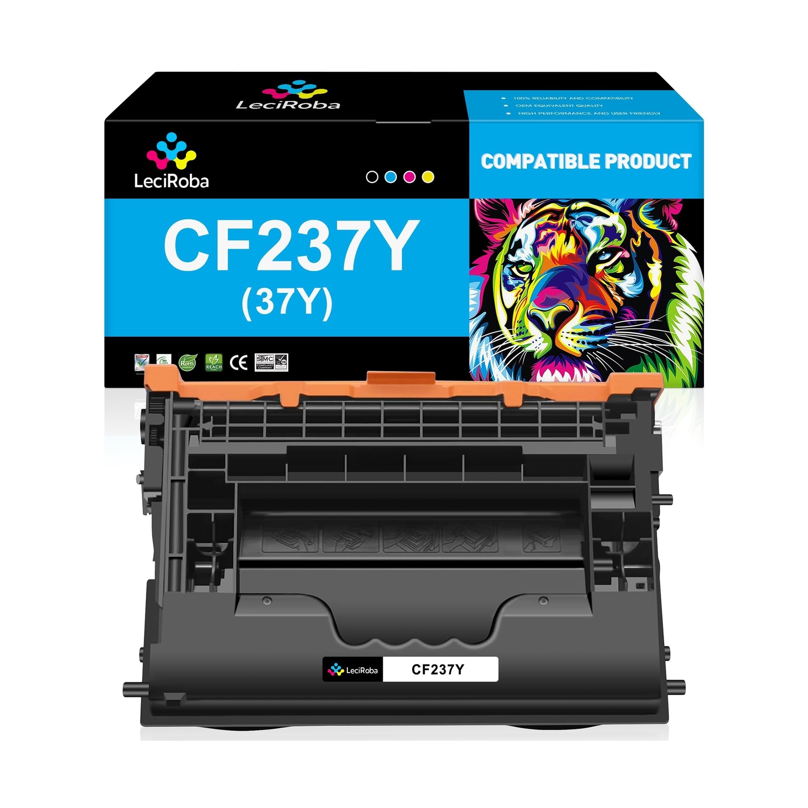LeciRoba 37Y Black Extra High-Yield Toner Cartridge Replacement for HP 37Y CF...