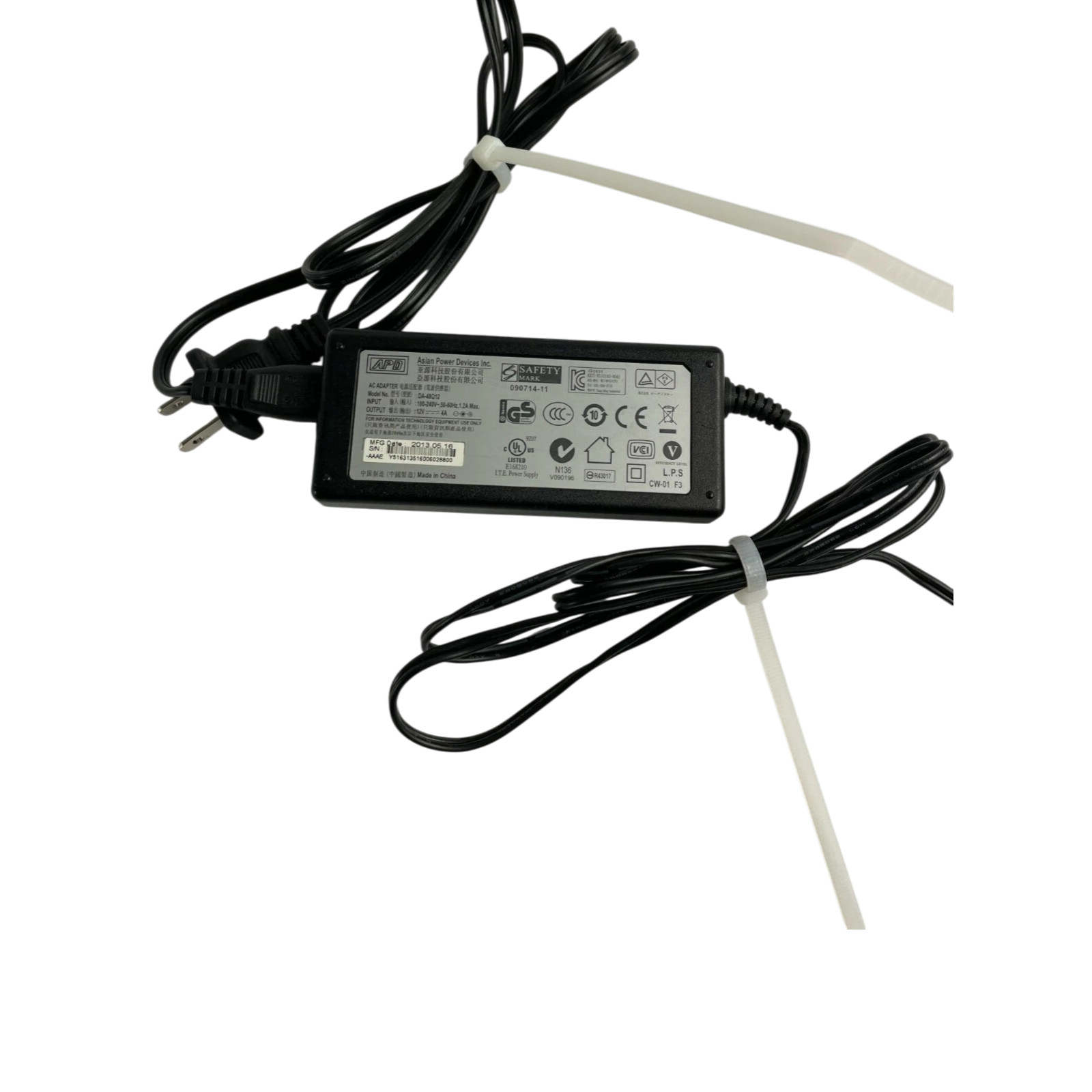 Genuine Asian Power DA-48Q12 Ac Adapter Output 12 V 4 A Power Supply Adapter A84
