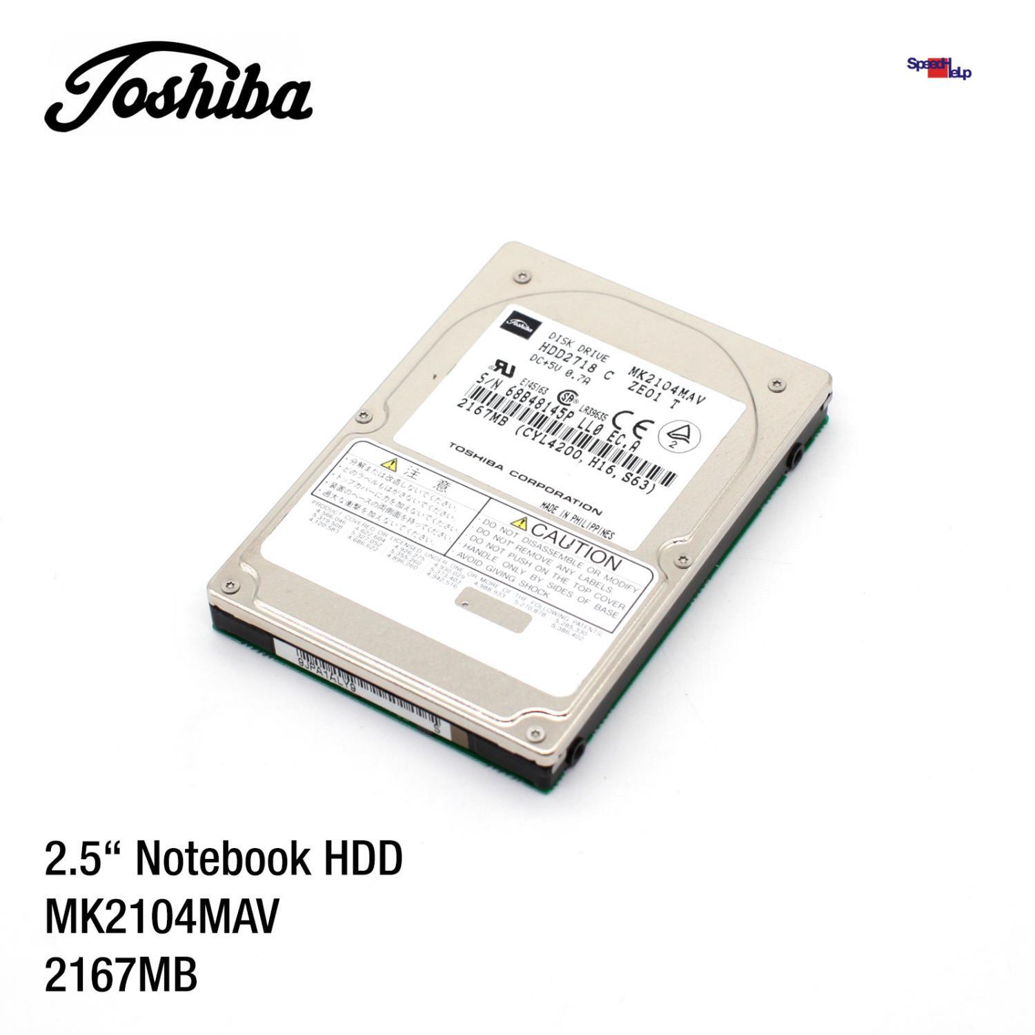 Toshiba MK2104MAV 2167MB 2.5" Notebook IDE HDD Ultra ATA/33