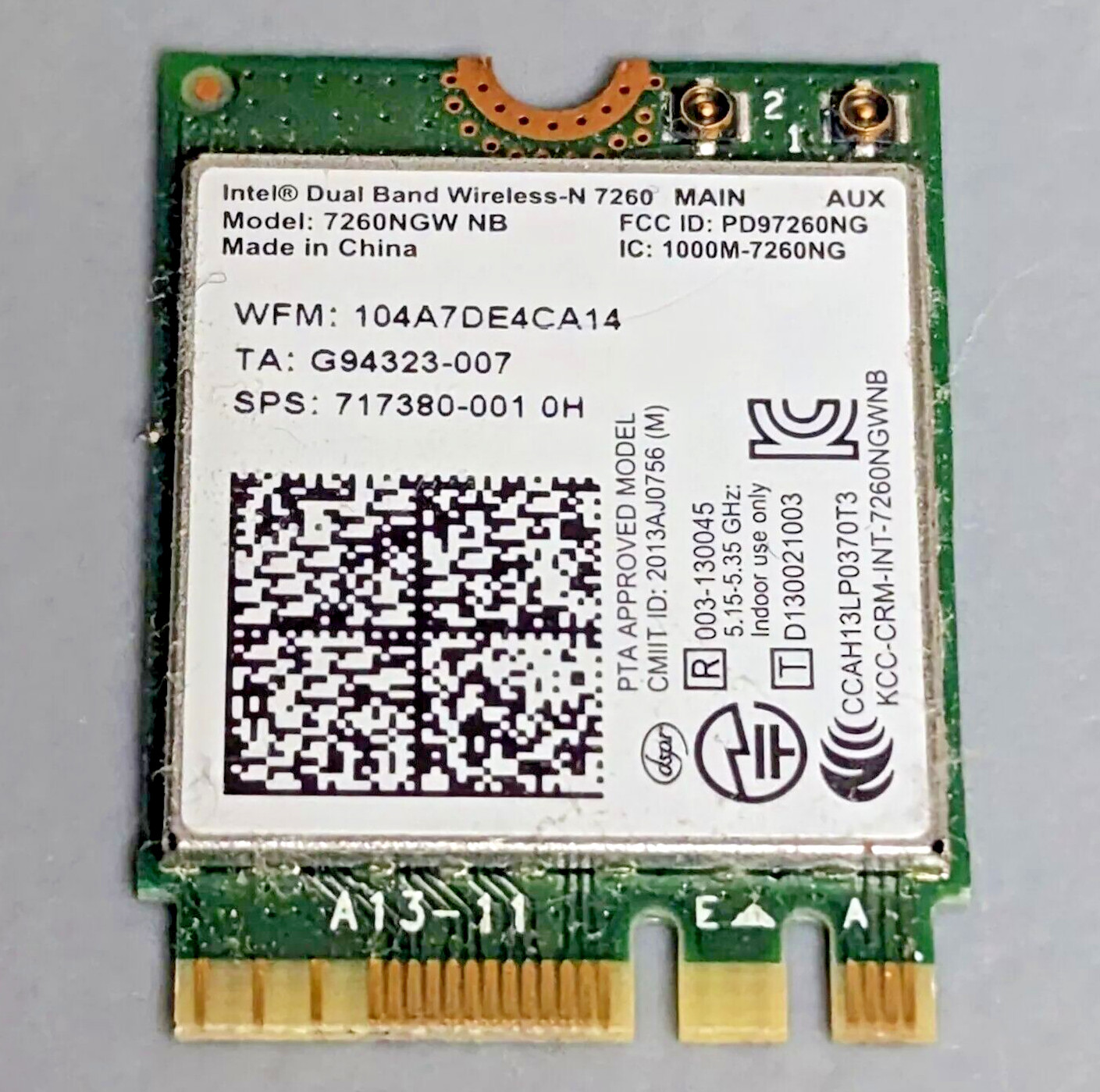 Lot of 50 Intel Dual Band Wireless AC7260 Model 7260NGW WiFi Wireless card