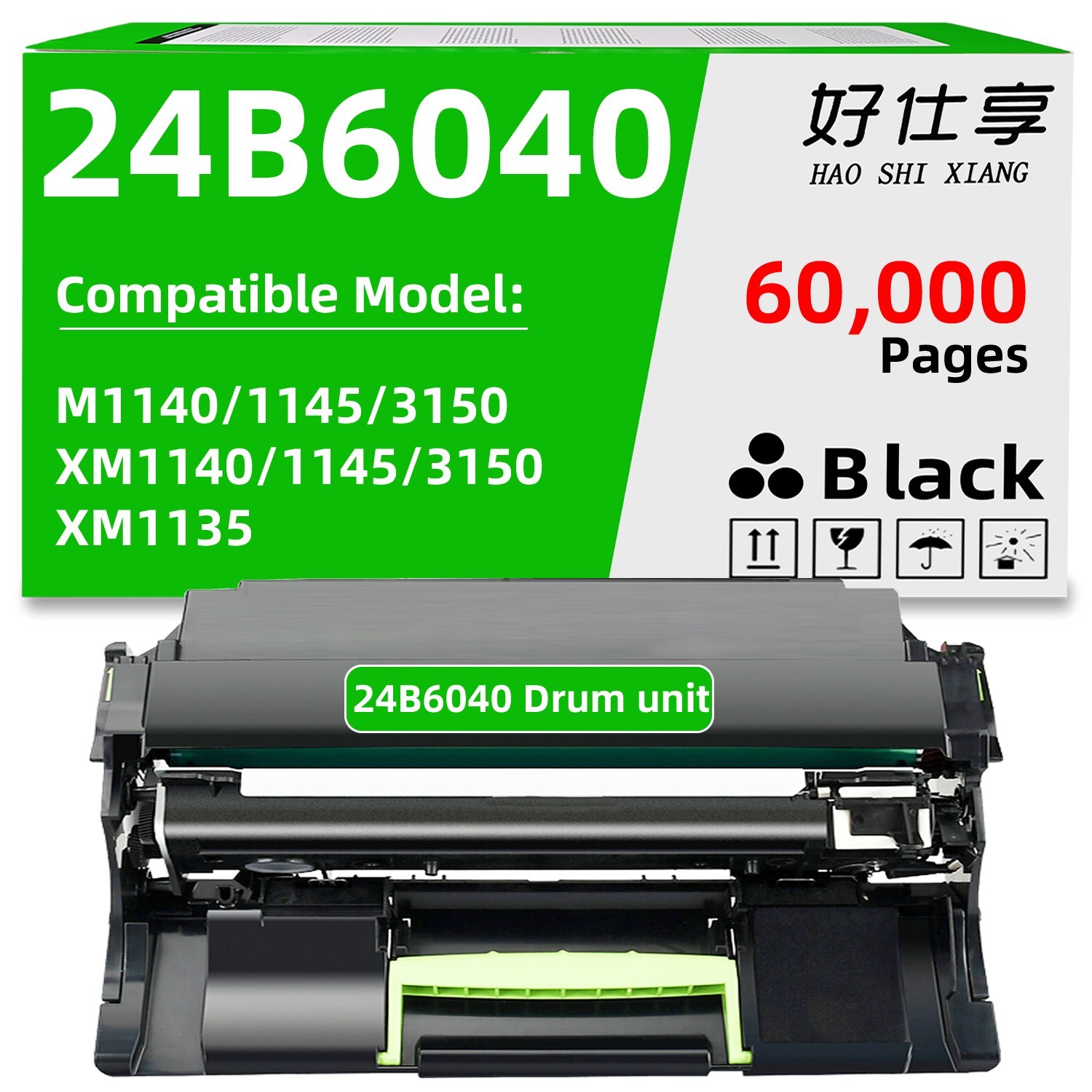 24B6040 Drum Unit Compatible for Lexmark XM1135 M1140 XM1140 XM3150 XM1145 M1145