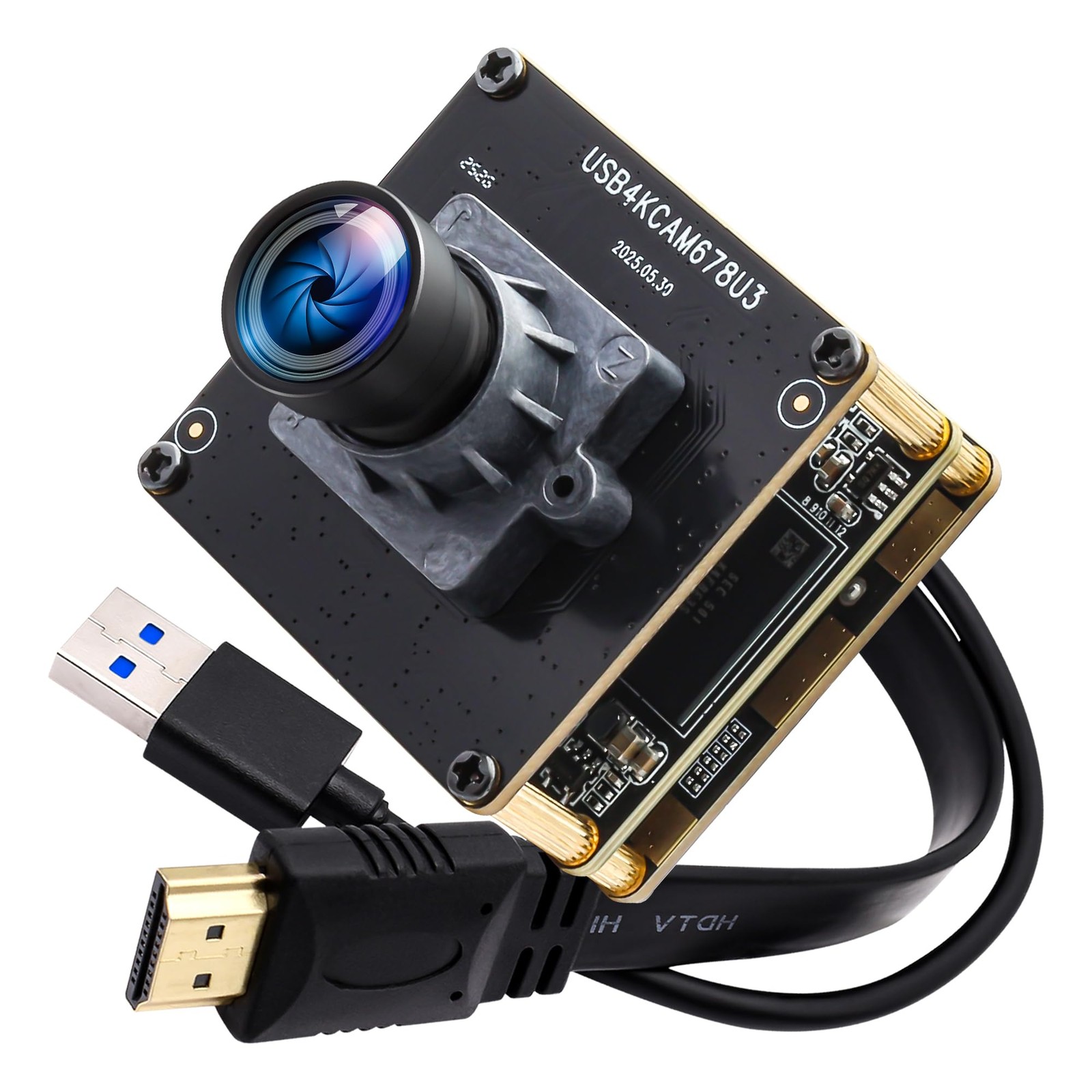IFWATER 4K HDMI USB3.0 Simultaneous Output 100° Wide Angle No Distortion Lens