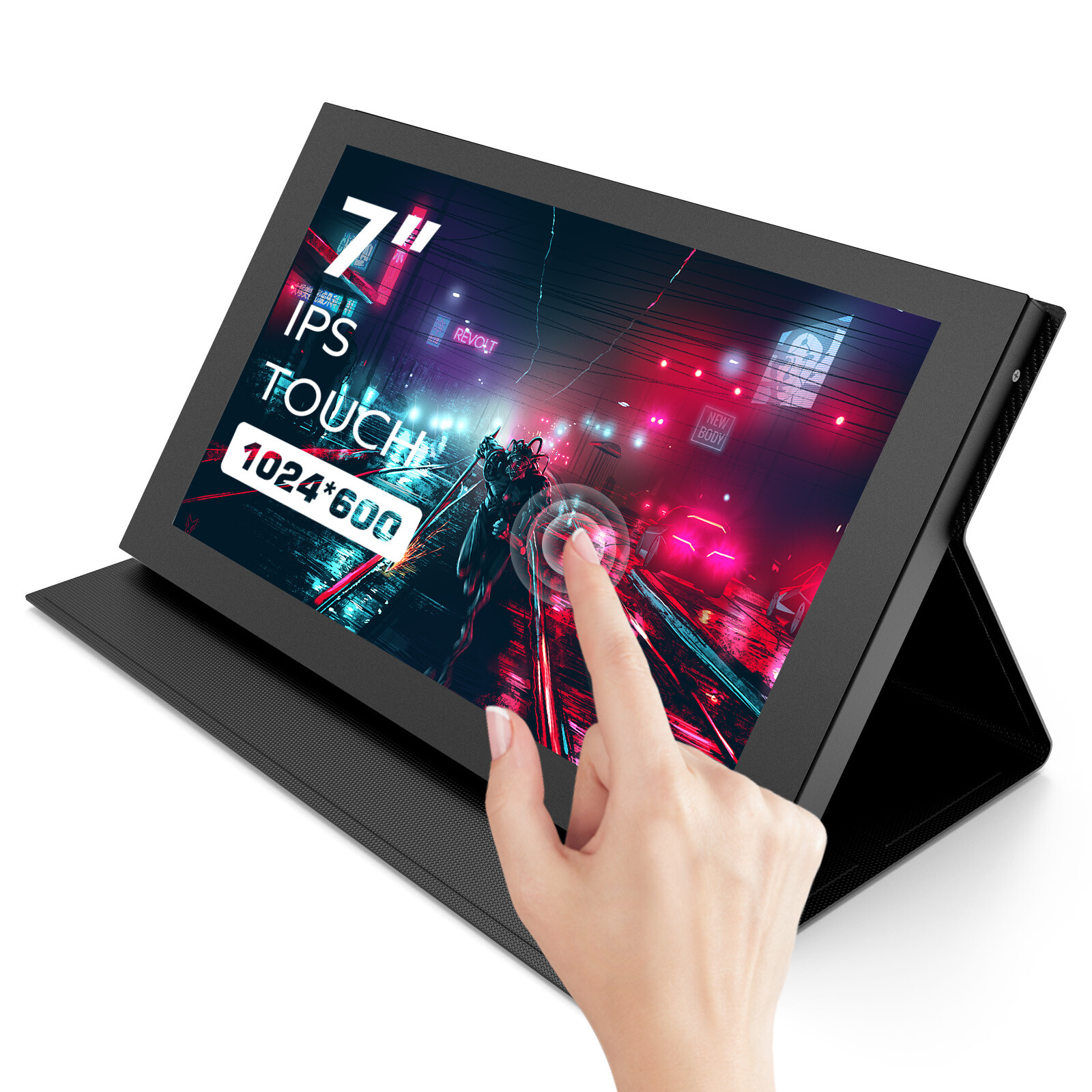 7" HD IPS Touchscreen Monitor for Raspberry Pi 4B/5+/Zero Mini HDMI Plug & Play