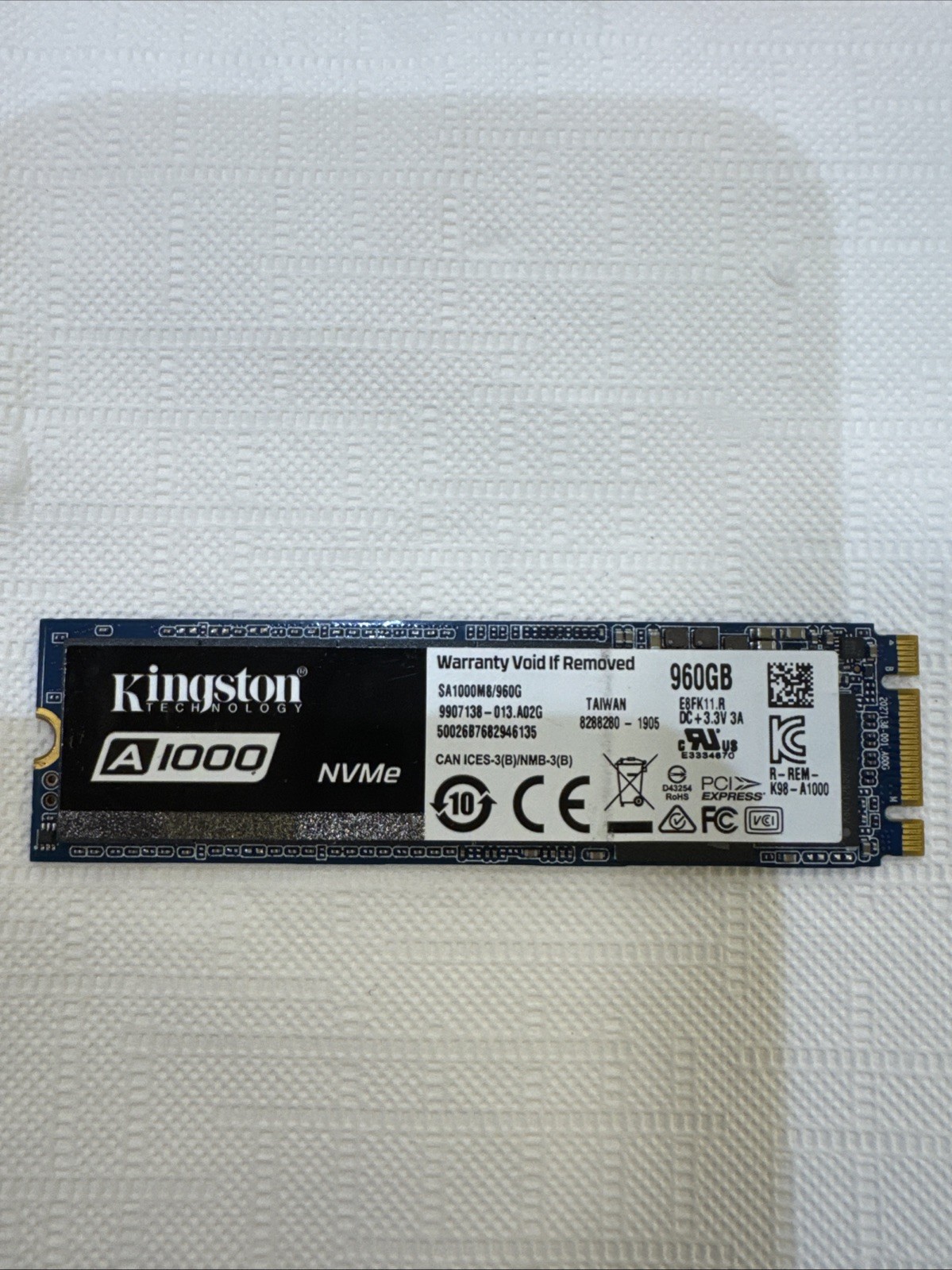 Kingston 1TB A2000 M2 NVMe PCI Express (SA2000M8/1000G) Solid State Drive