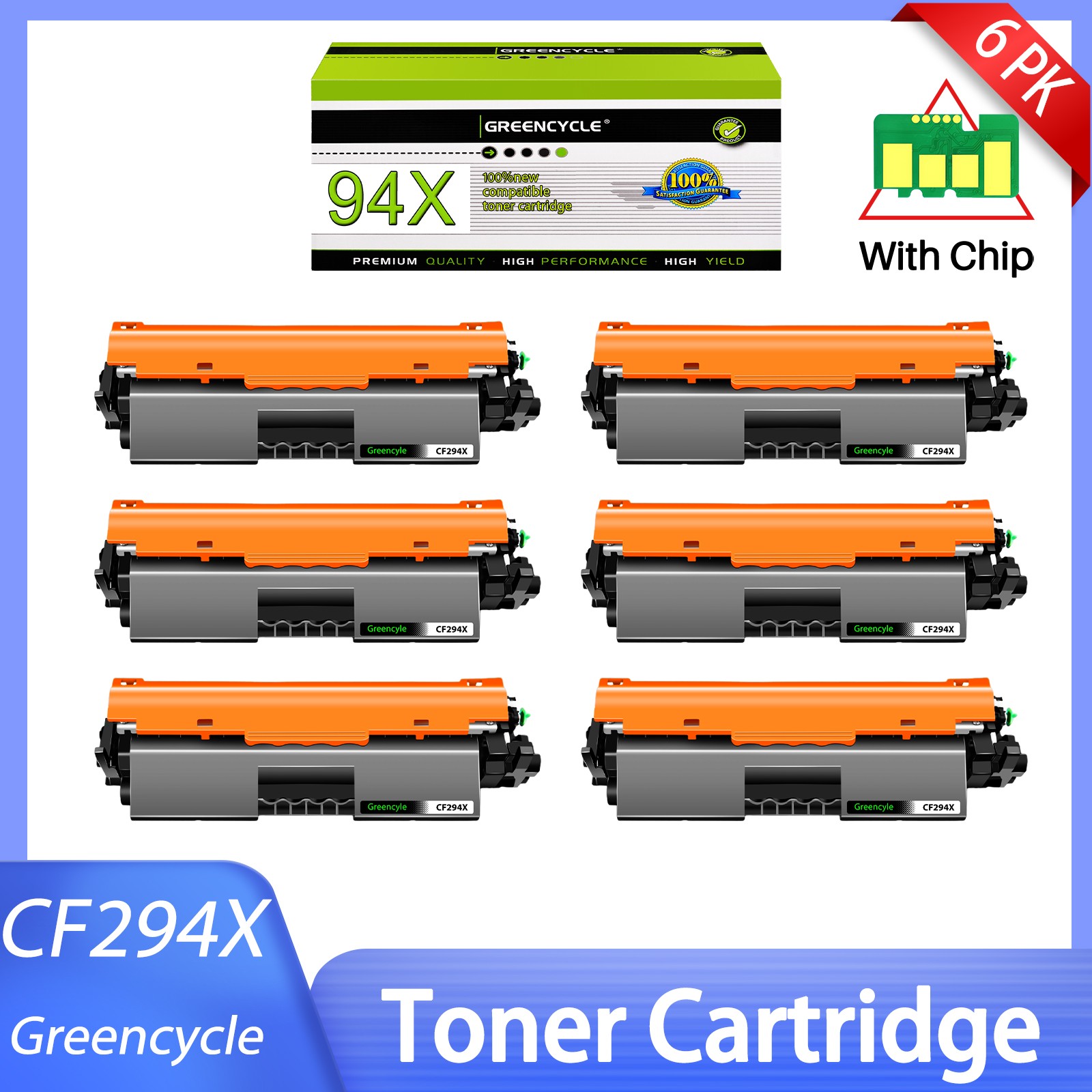 6PK CF294X Toner Cartridge Compatible For HP 94X LaserJet Pro M118dw MFP M148dw