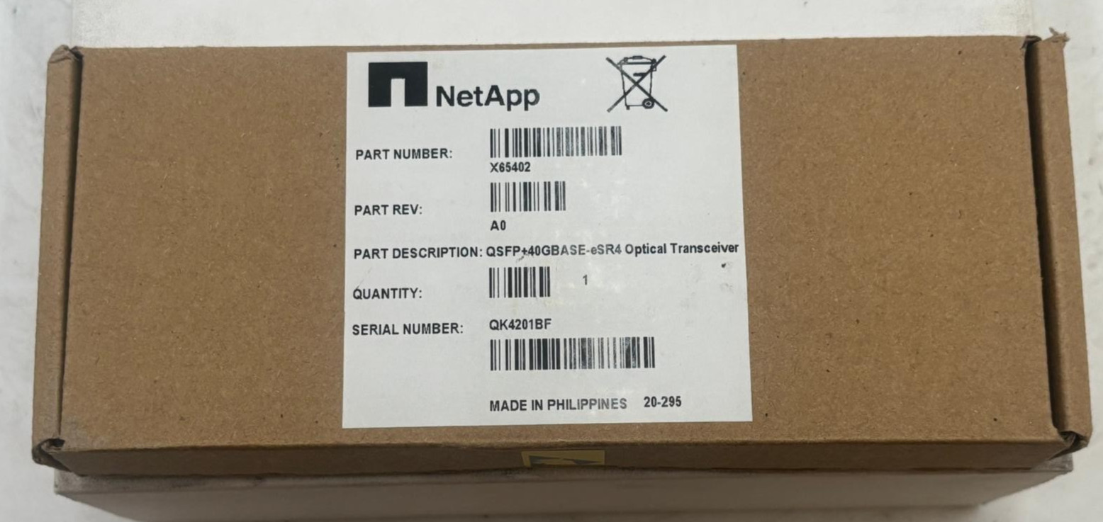 NetApp X65402 QSFP+ 40GBase-eSR4 Optical Transceiver  - NEW