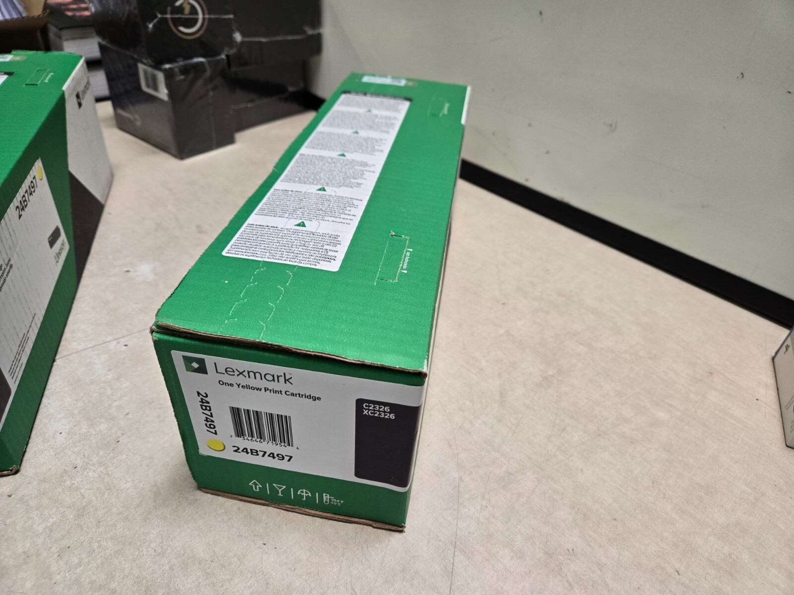 FACTORY SEALED Genuine Lexmark 24B7497 Yellow Toner Cartridge -